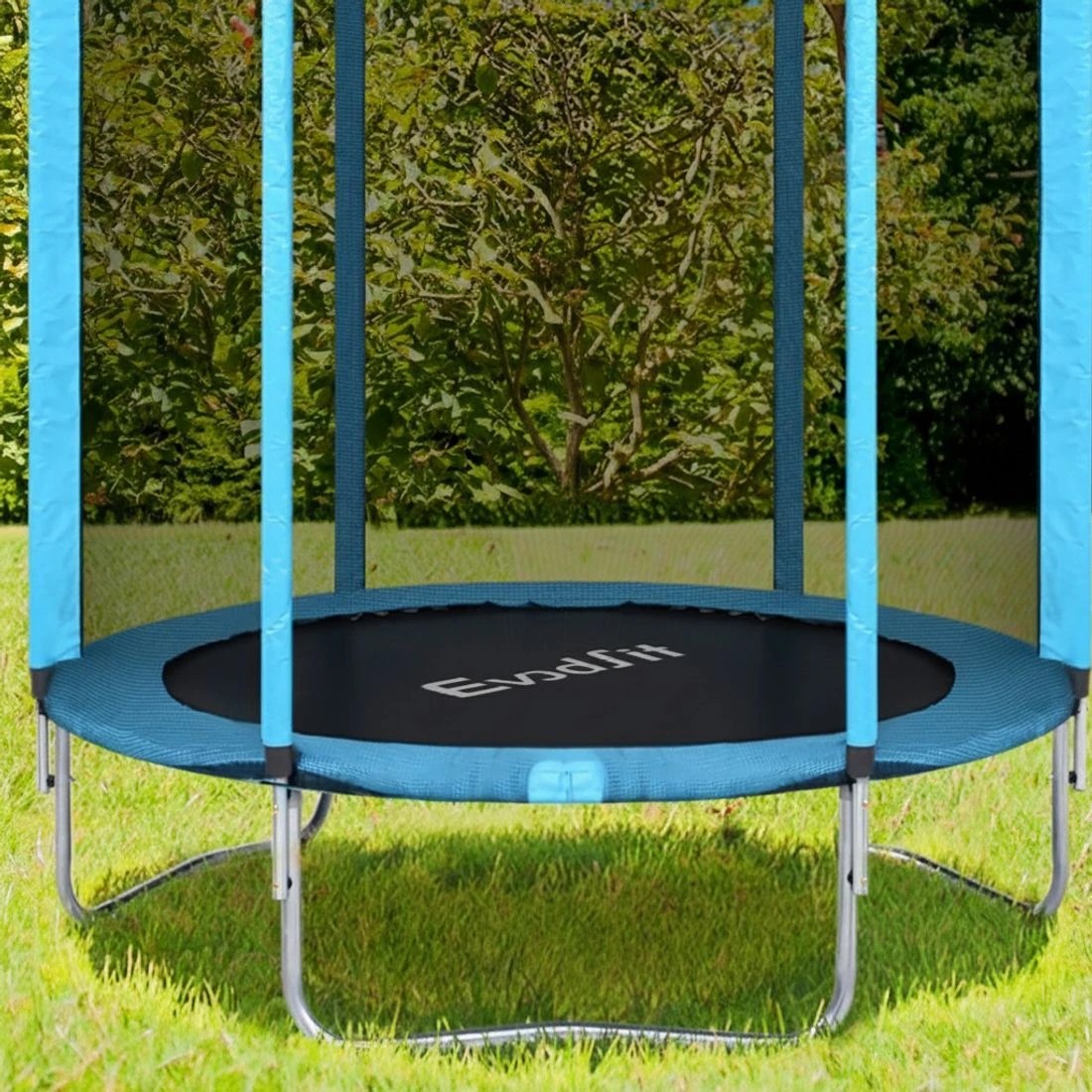6 Everfit Trampoline 6FT Kids Trampolines Safety Net Pad Round - Blue, 6 of 7