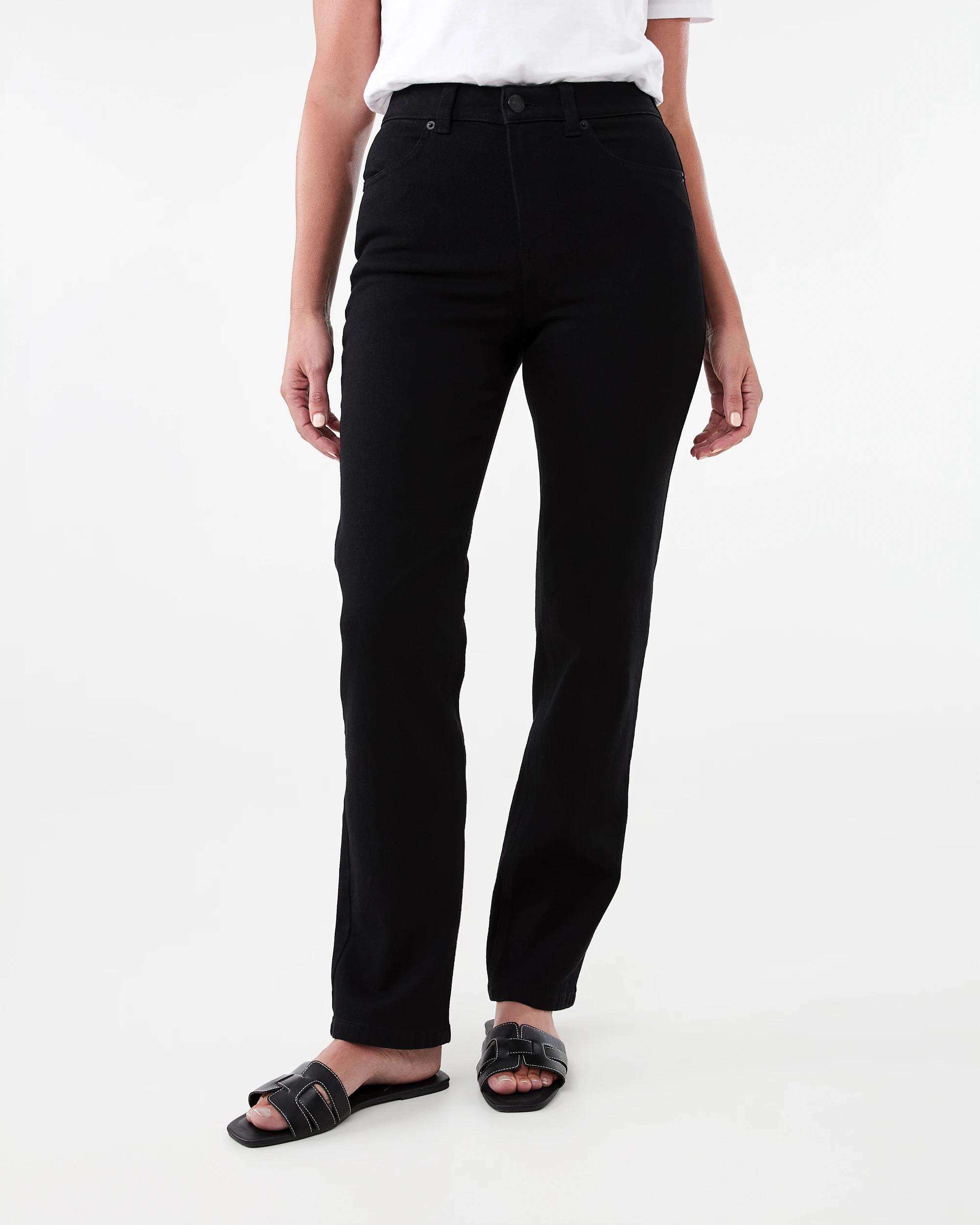 1 High Rise Straight Leg Jeans Black Wash, 1 of 8