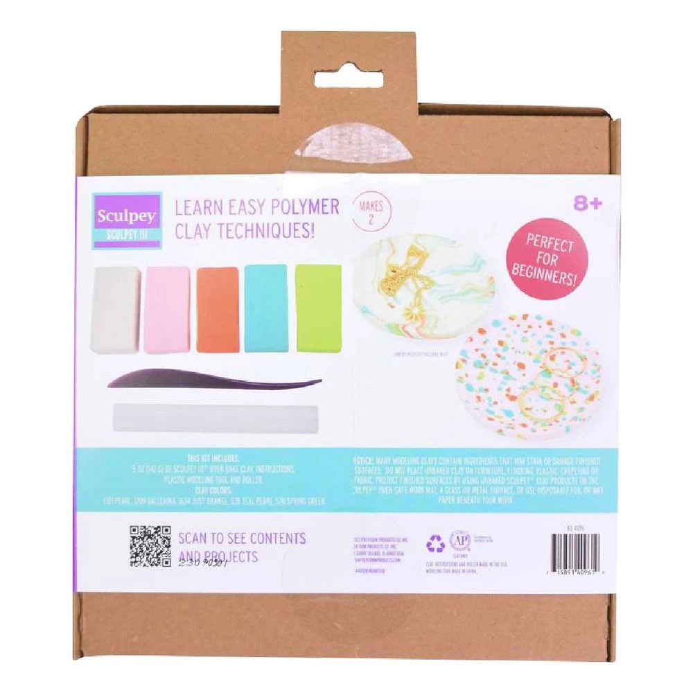 2 Sculpey III Oven-bake Clay Trinket Dish Kit, 2 of 4