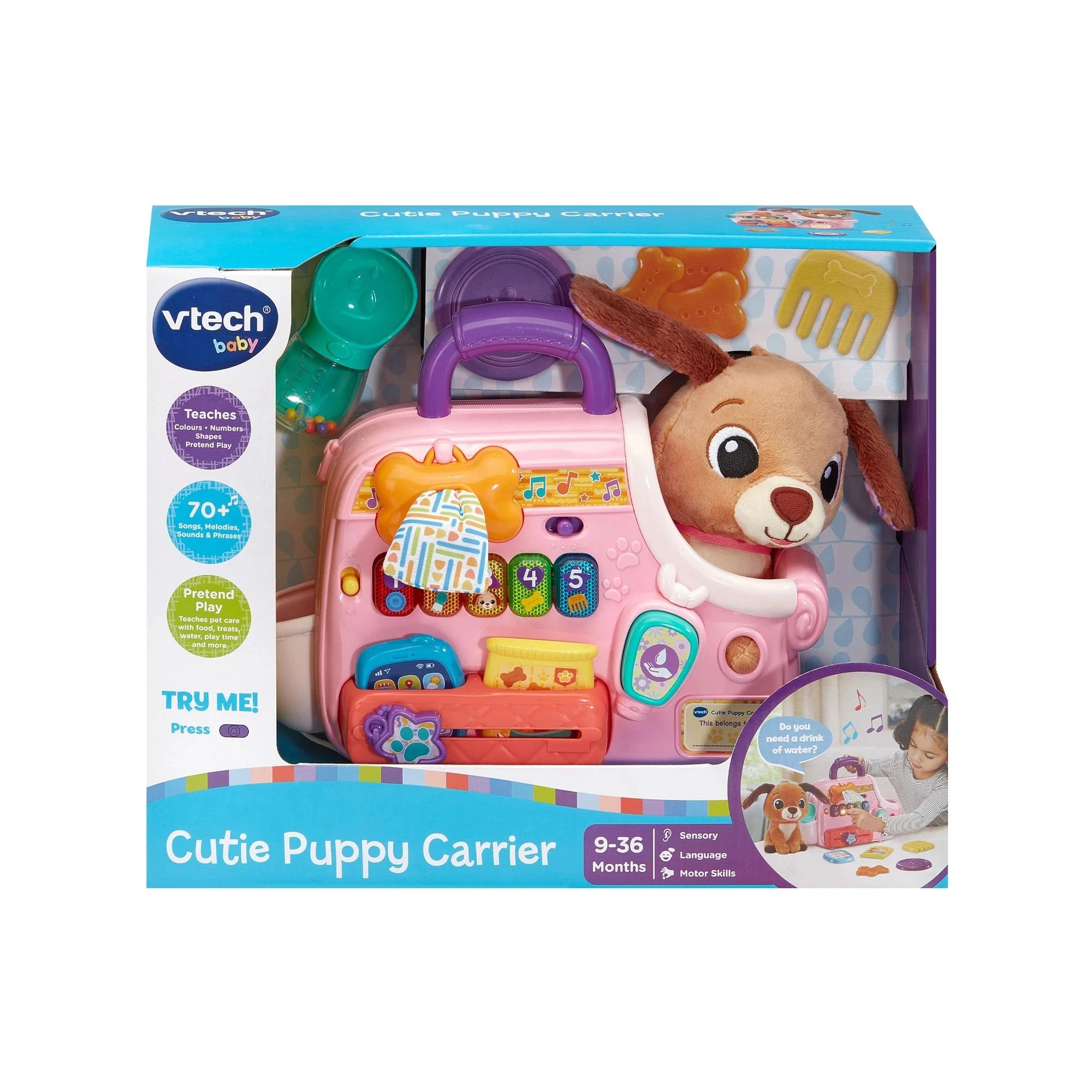 1 VTech Cutie Puppy Carrier - Pink, 1 of 5