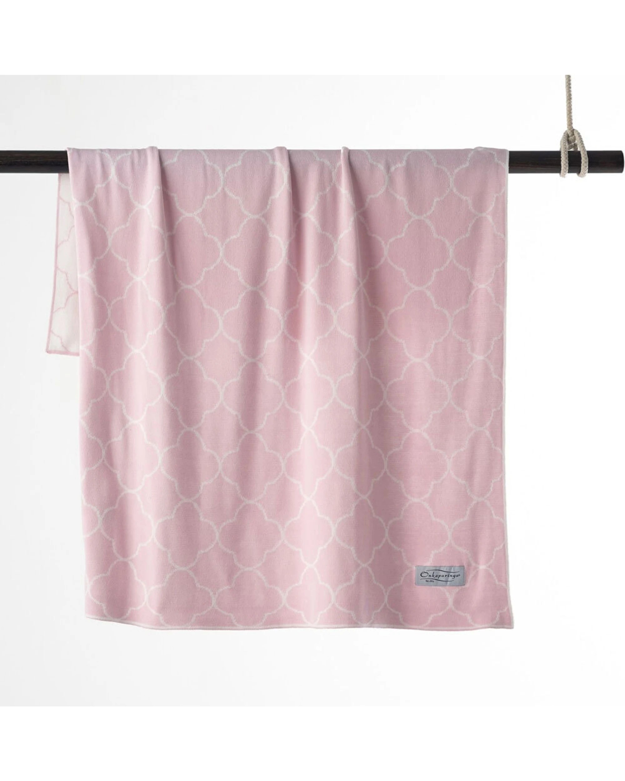 3 Onkaparinga Baby Clouds Organic Cotton Blanket - Pink, 3 of 3