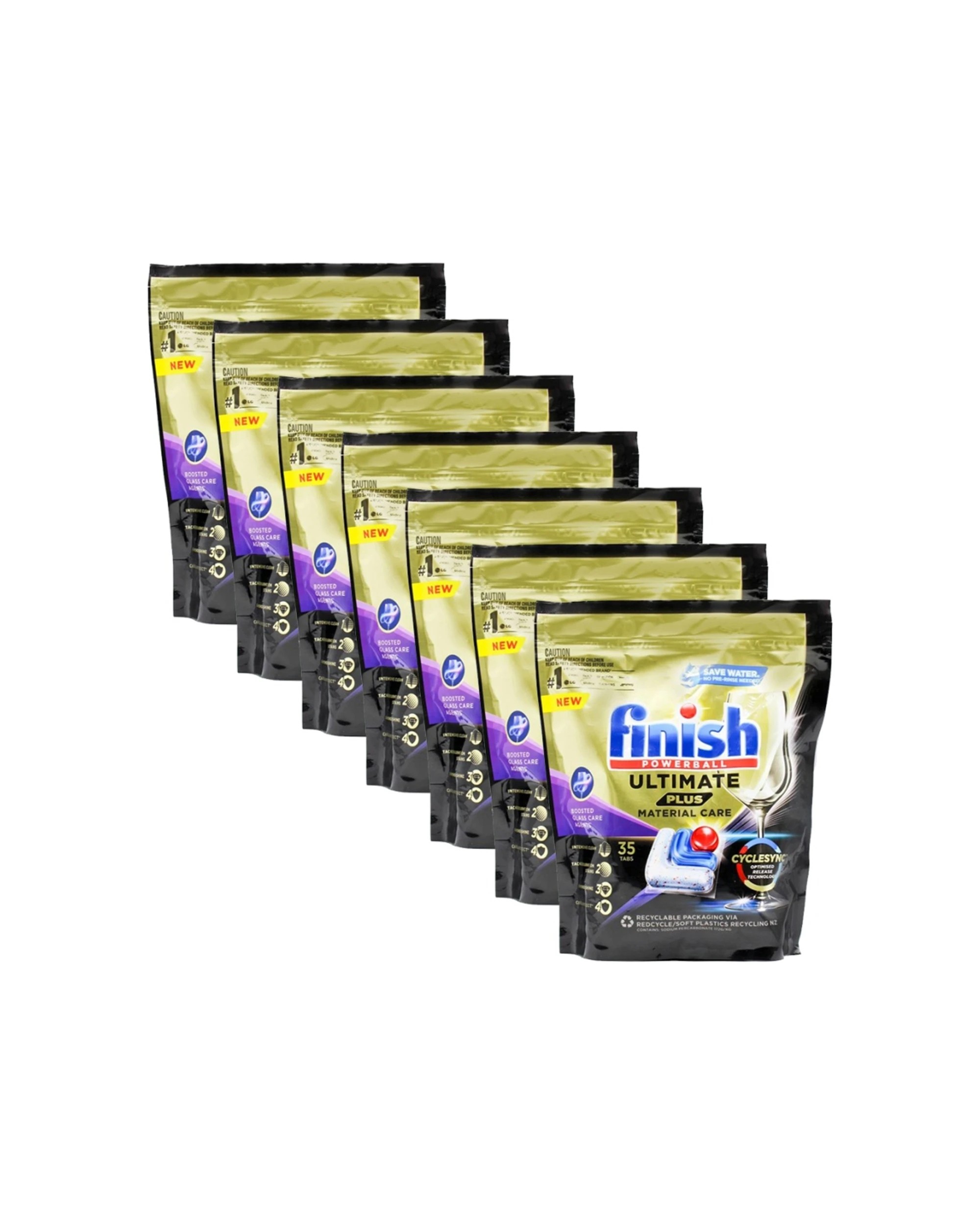 1 Finish Powerball Ultimate Plus Glass Material Care Dishwasher Tablets 245Pc, 1 of 3