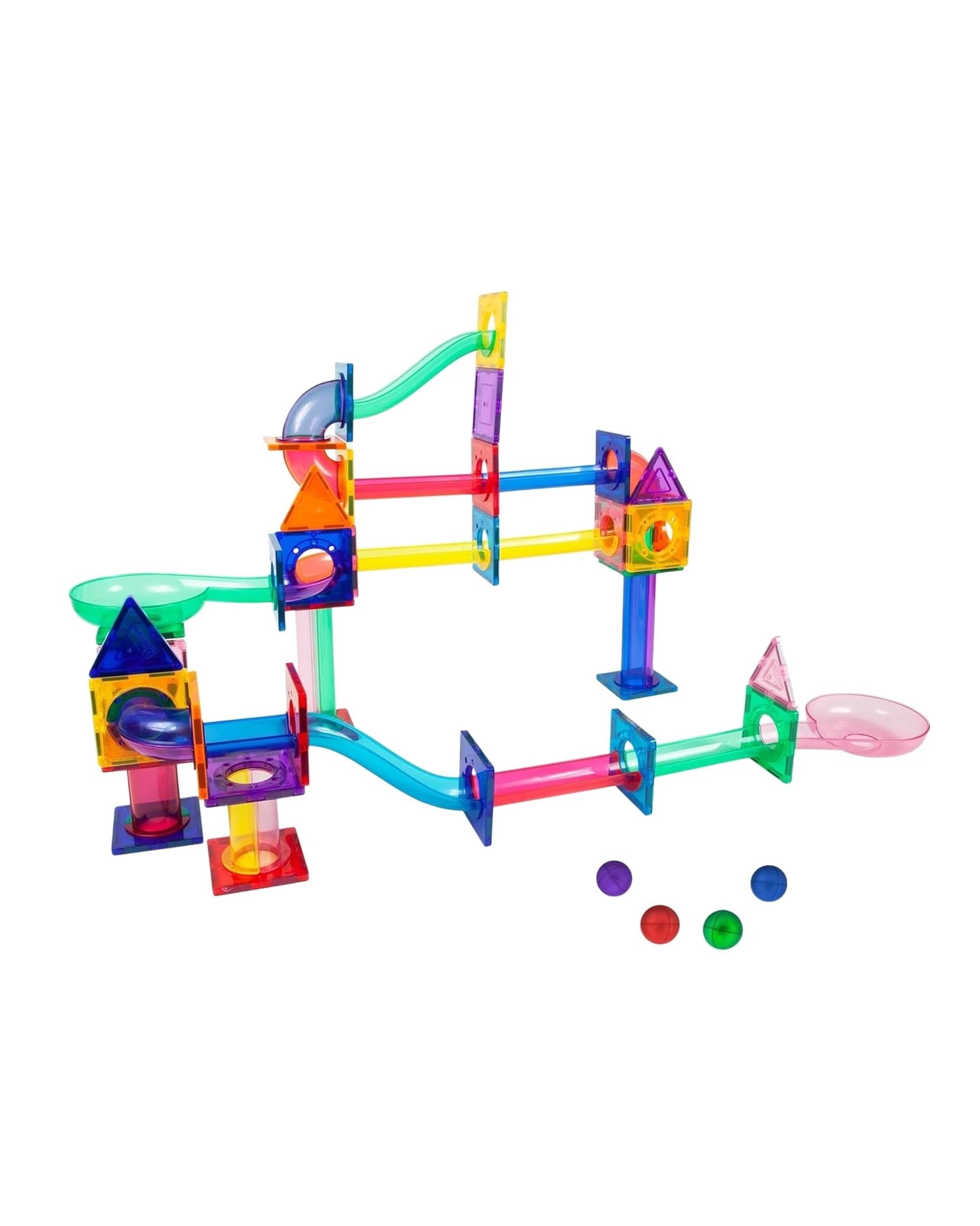 2 Picasso Tiles 71 Piece Magnetic Marble Run Set, 2 of 6