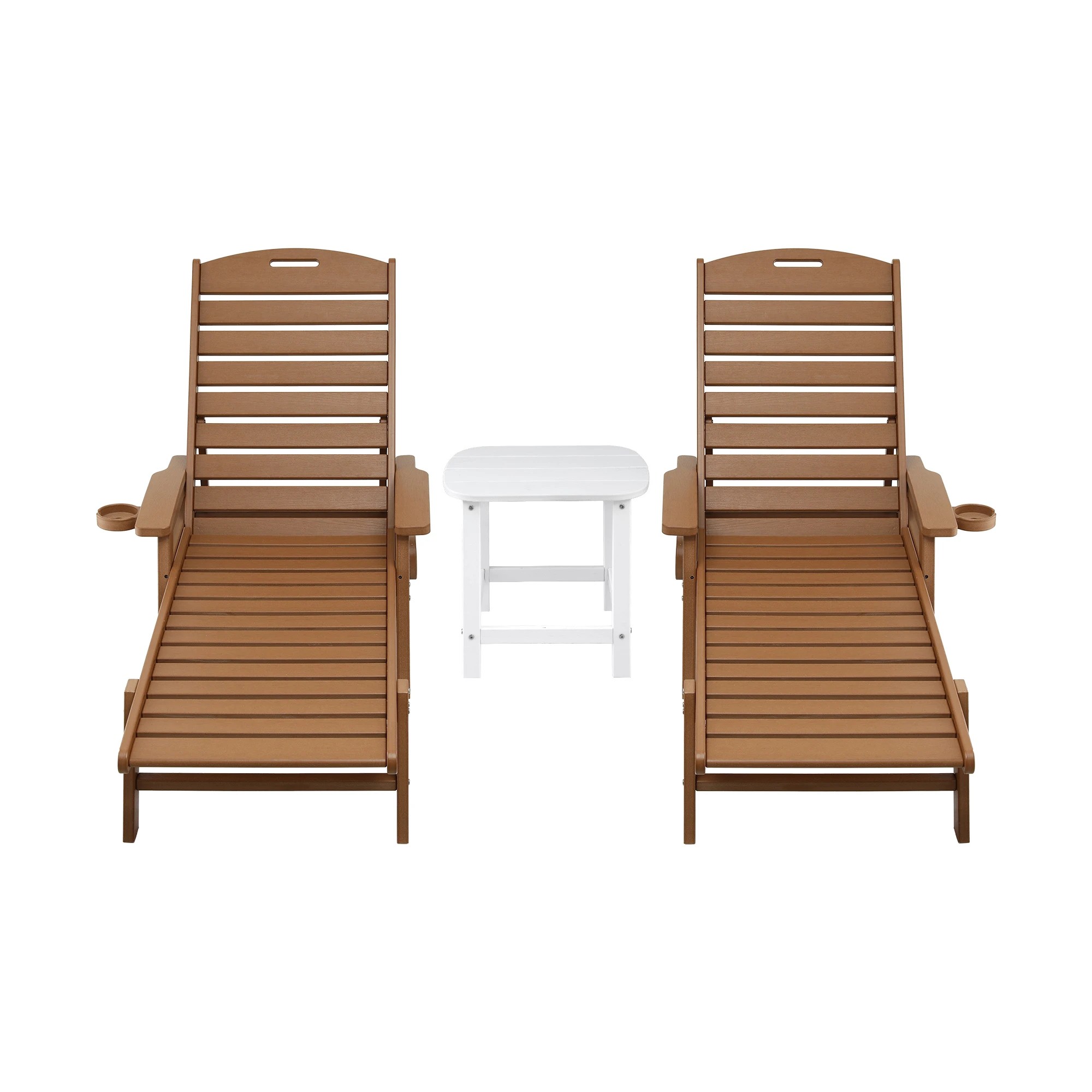 3 Gardeon Sun Lounge Lounger Table and Chairs Beach Chair HDPE Patio Outdoor Furniture Wheels - Multi, 3 of 9