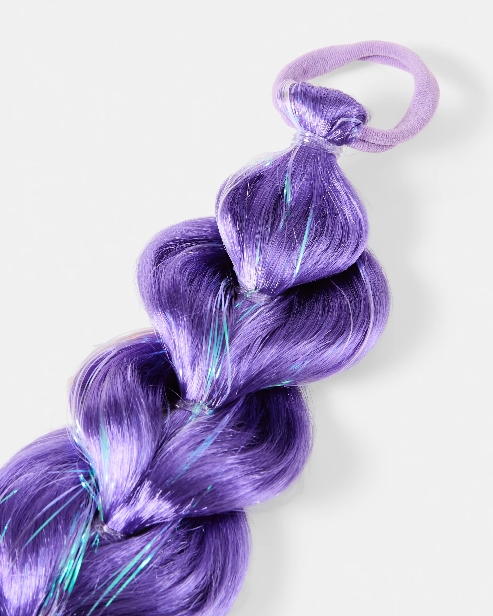 3 Purple Plait Hair Extension Hair Tie, 3 of 4