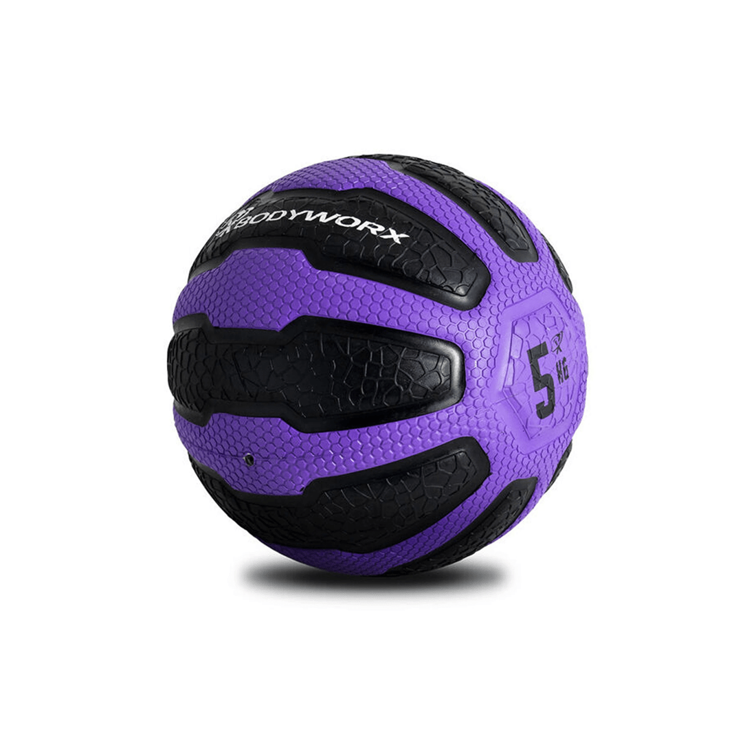 2 BODYWORX Medicine Ball 5kg Rubber Home Gym CrossFit Training Textured Grip - Multi, 2 of 2