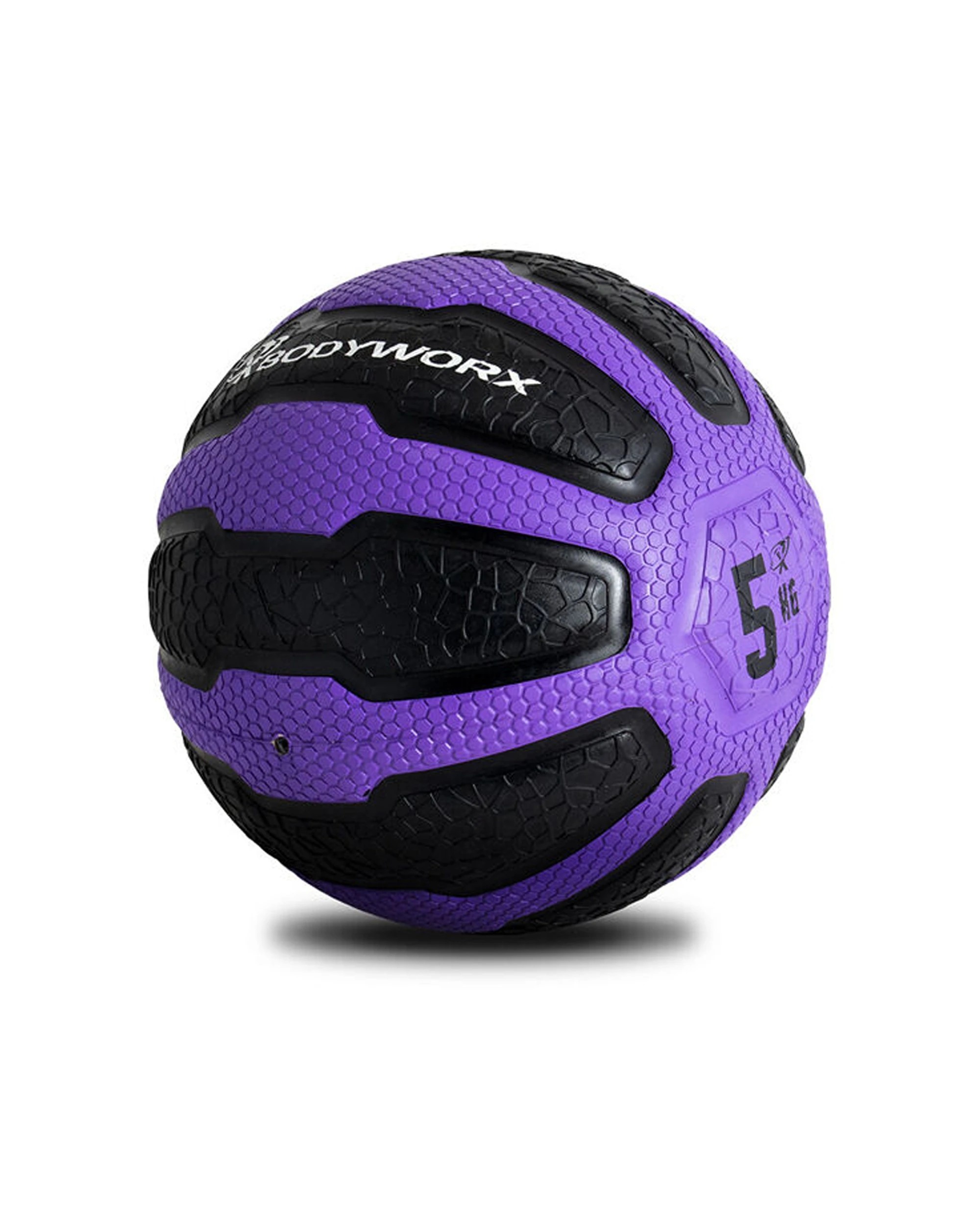 2 BODYWORX Medicine Ball 5kg Rubber Home Gym CrossFit Training Textured Grip - Multi, 2 of 2