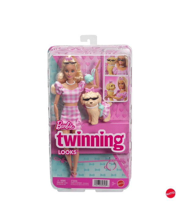 Barbie Twinning Looks Barbie Doll with Pet Dog