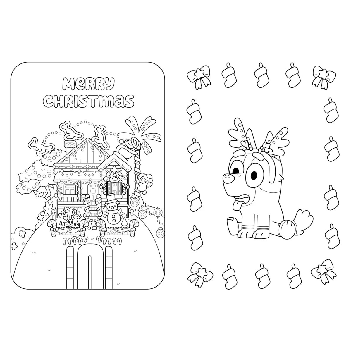 2 Bluey Merry Christmas: A Colouring Book, 2 of 3
