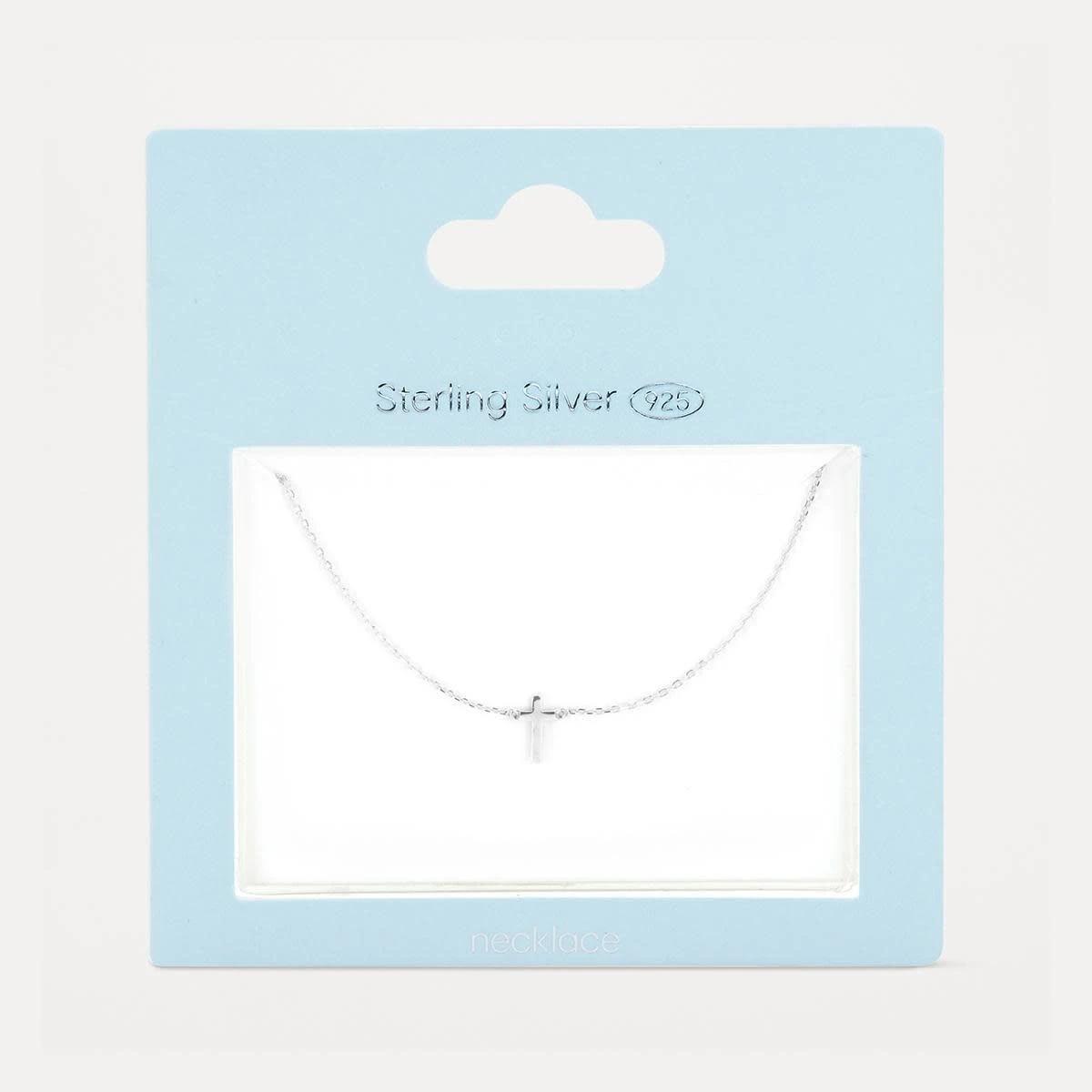 4 Sterling Silver Cross Necklace Silver, 4 of 4