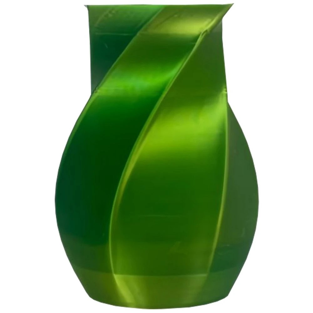 2 Keytek Silk PLA 3D Filament MultiColour Yellow/Green, 2 of 2