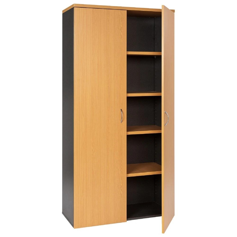 3 Velocity Cupboard 1800mm Golden Beech and Ironstone Grey Cabinets Cupboards, Lockers and Credenzas, 3 of 5
