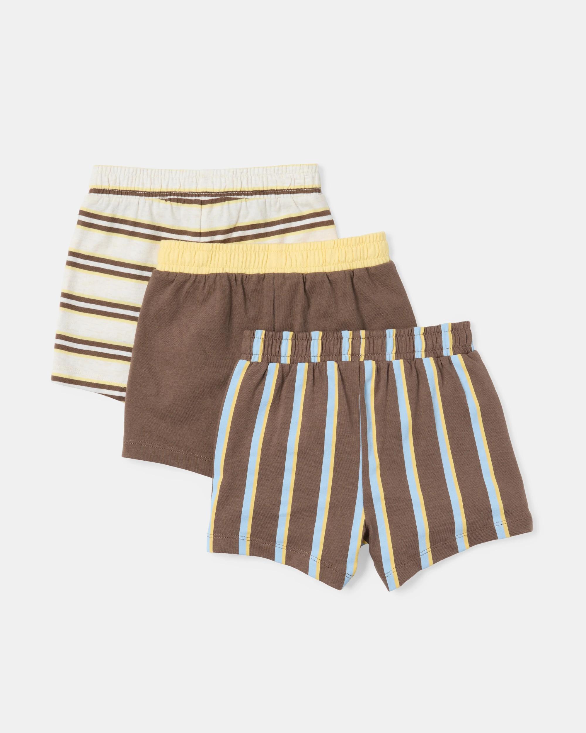 2 3 Pack Print Shorts Retro Strp, 2 of 8