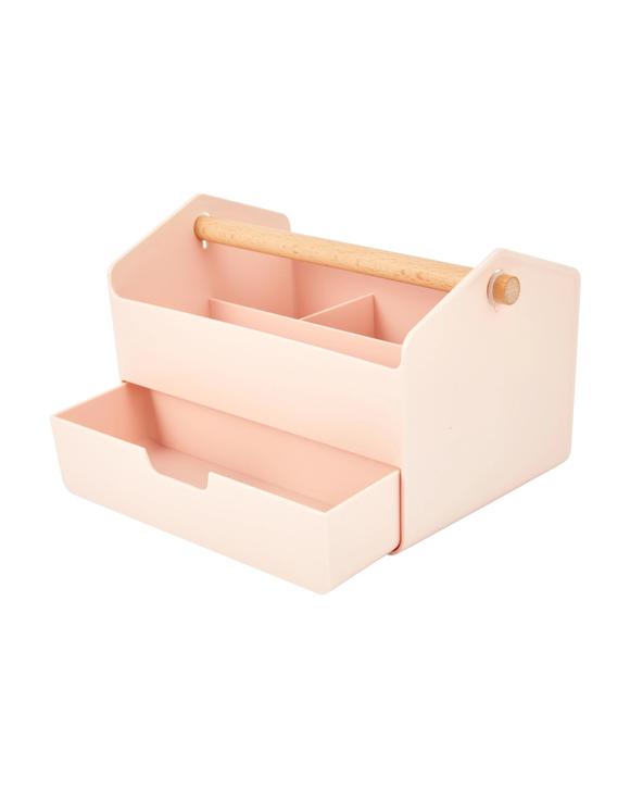 Desk Caddy with Handle - Pink