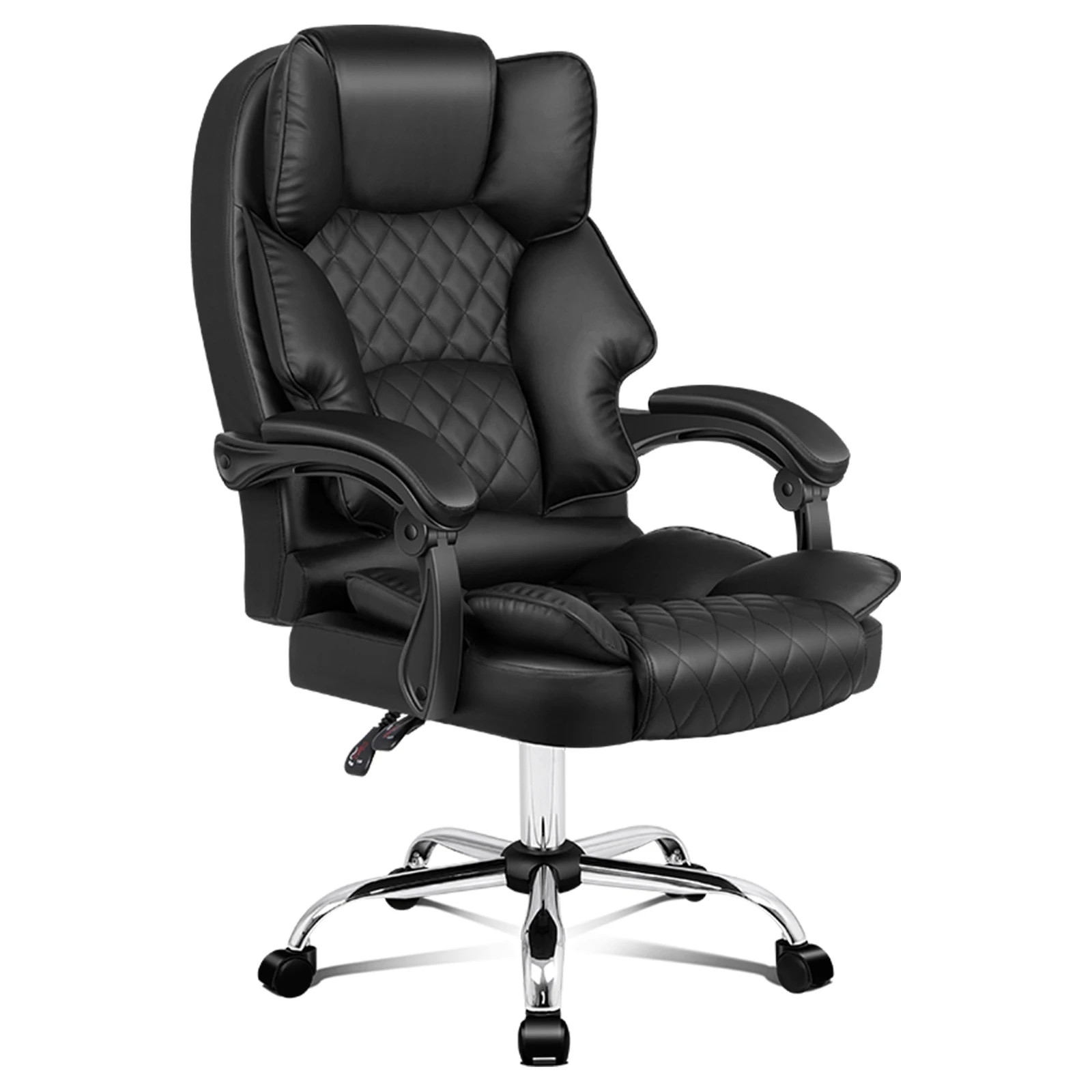 10 Alfordson Massage Office Chair Executive Computer PU Leather Seat Gaming - Black, 10 of 10