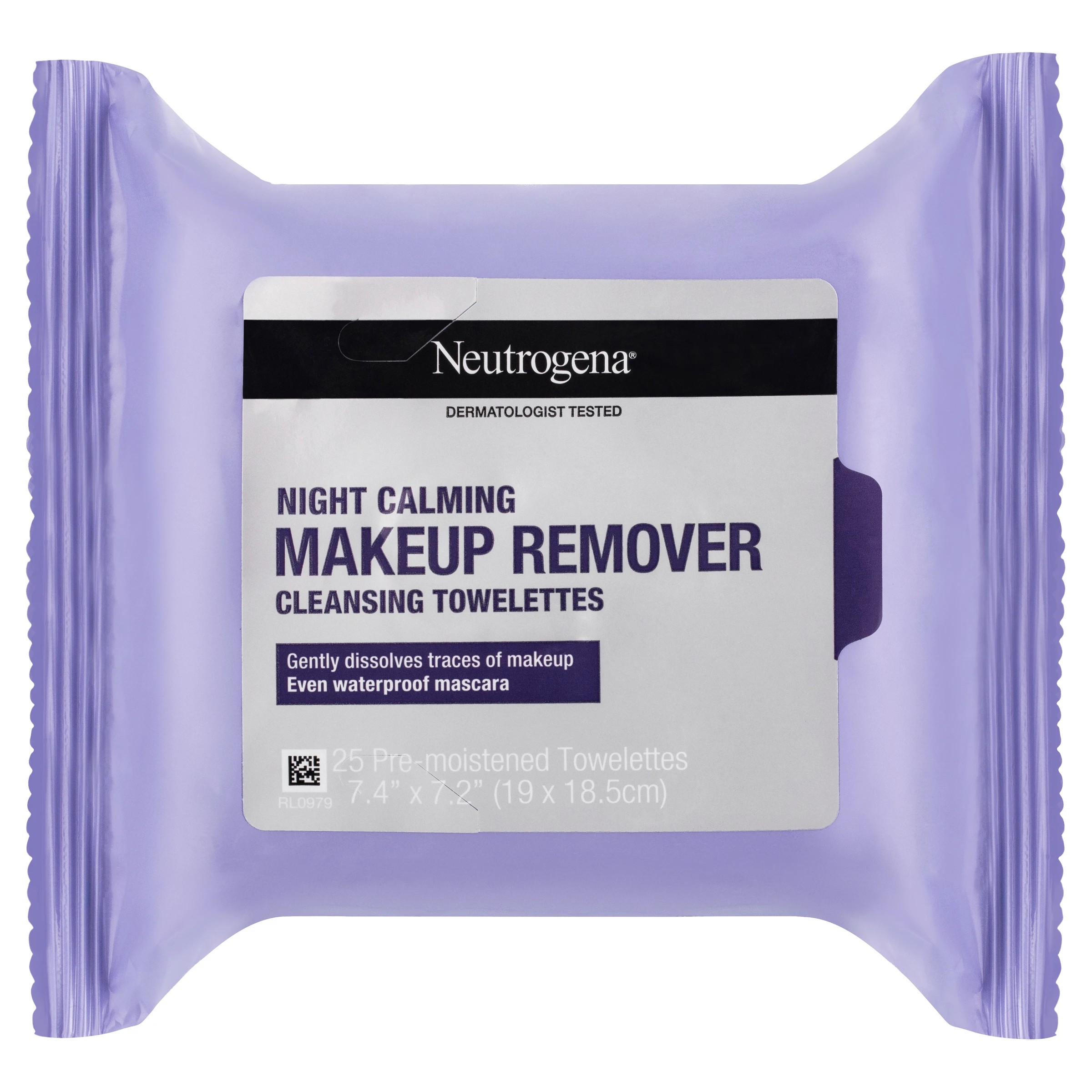 1 Neutrogena Night Calming Makeup Remover Cleansing Towelettes 25 Pack, 1 of 5