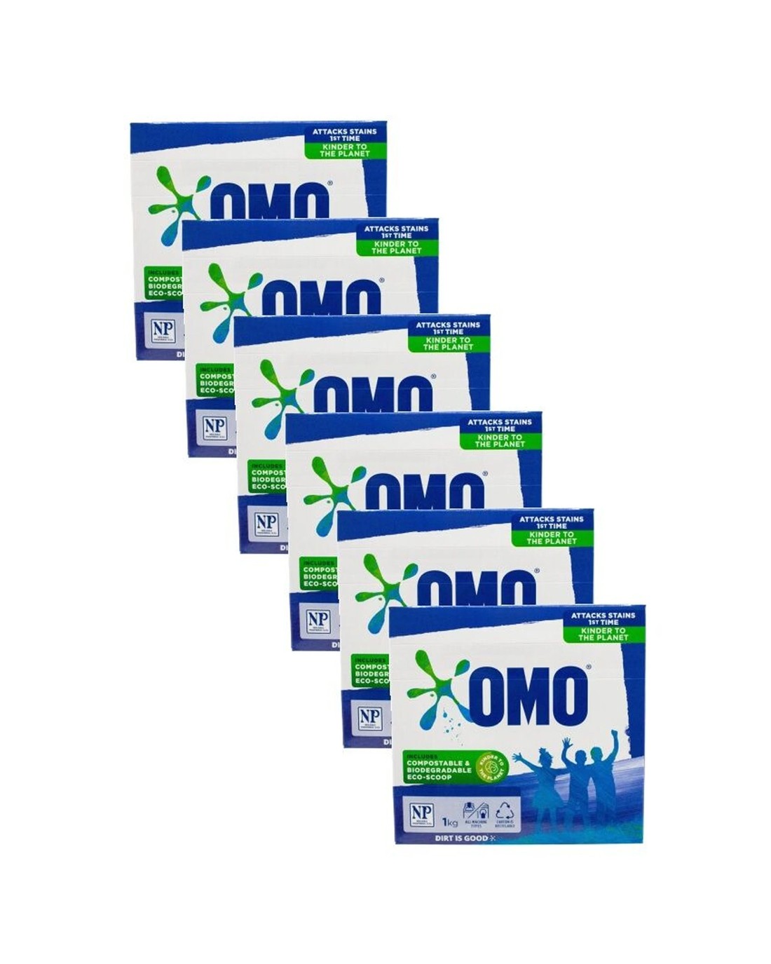 OMO 6PK Laundry Powder Detergent For All Machine Types Removes Stains ...