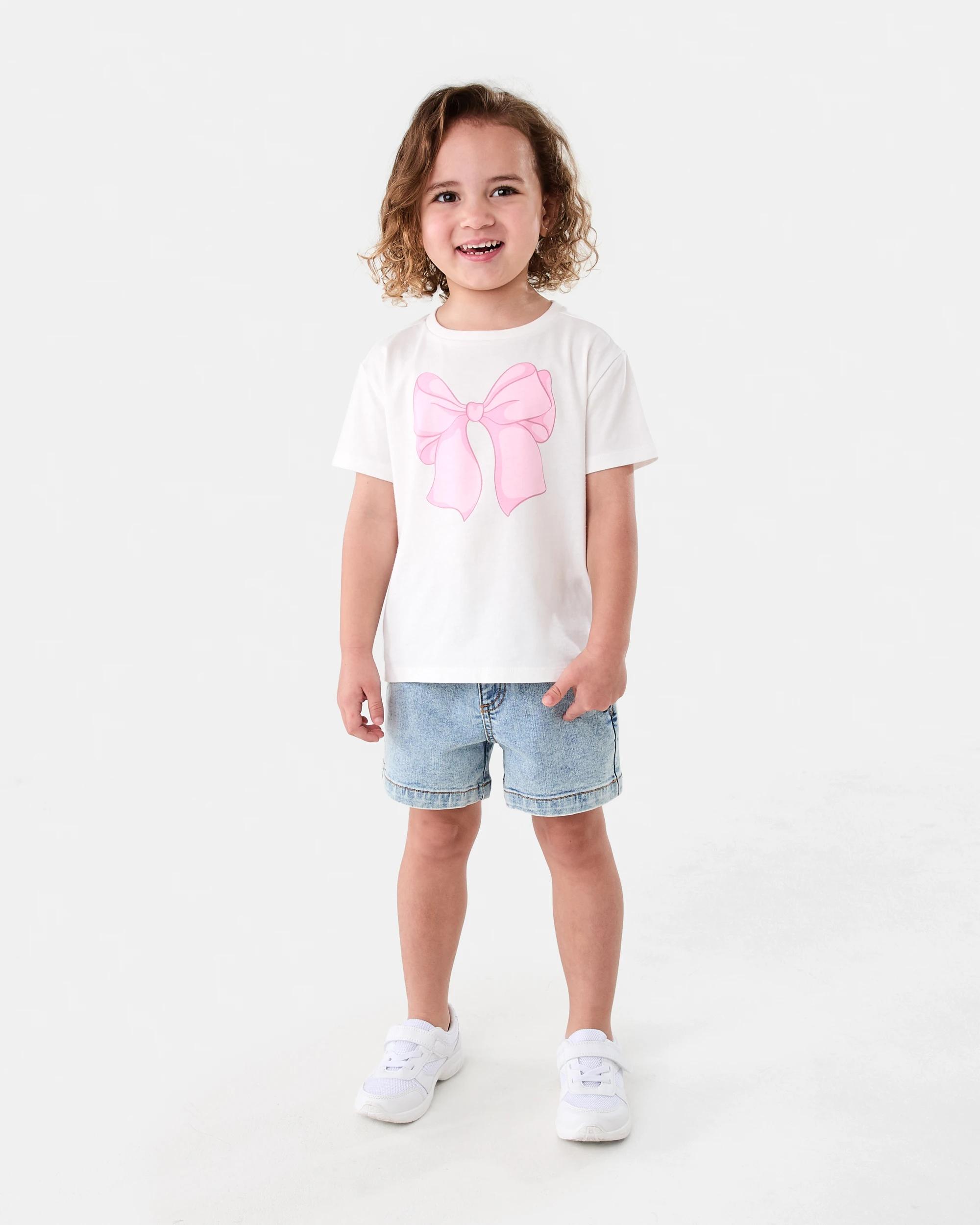 6 Printed T-shirt White Bow, 6 of 7