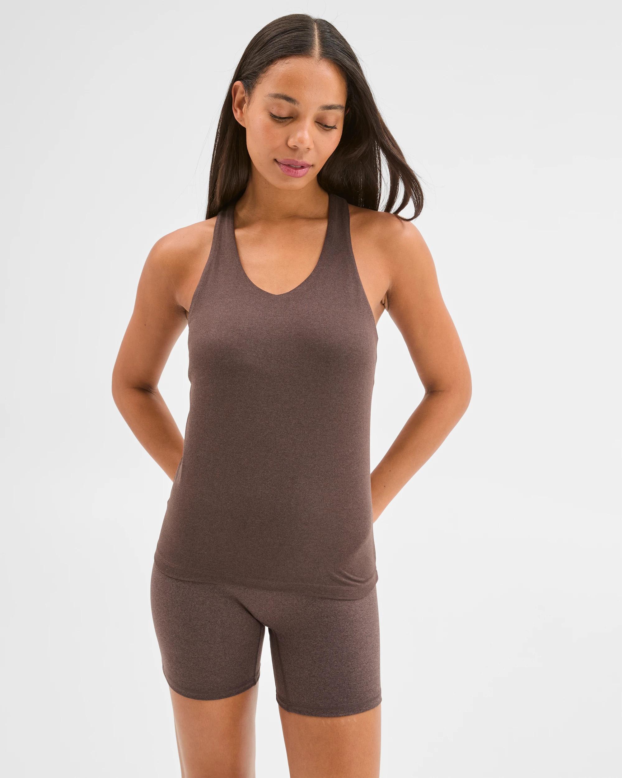 3 Target Woman Active Studio Luxe Marle Racer Tank Top COCOA, 3 of 7