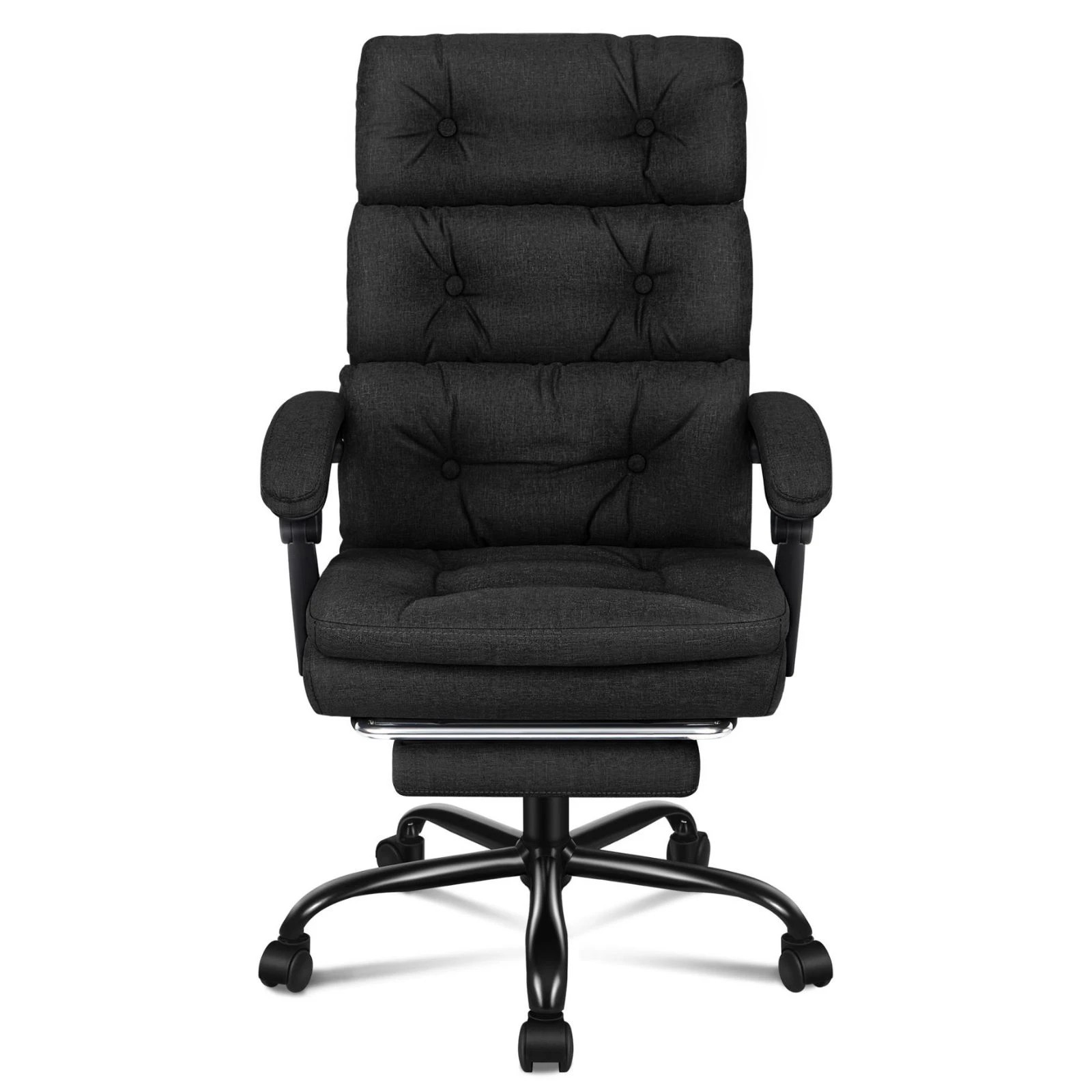 3 Alfordson Office Chair Executive Computer Fabric Seat Recliner Gaming - Black, 3 of 10
