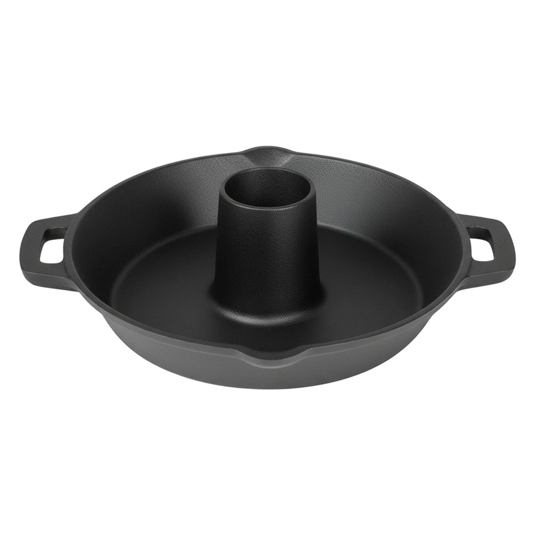 2 TOQUE Cast Iron BBQ Poultry Roaster Pan,Diameter 24, 2 of 7