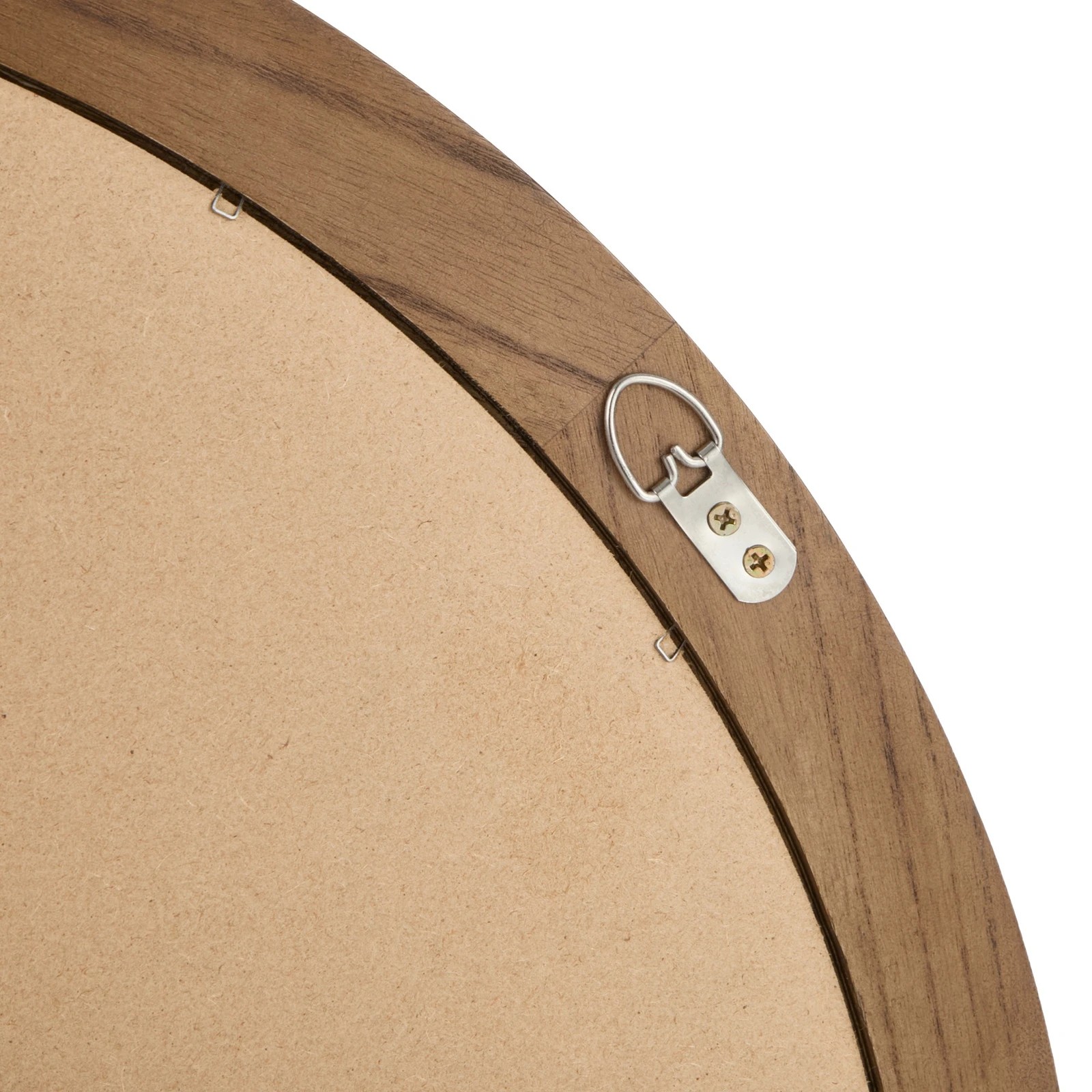 8 Oikiture Round Wall Mirror 80cm Wooden Frame Decor - Brown, 8 of 9
