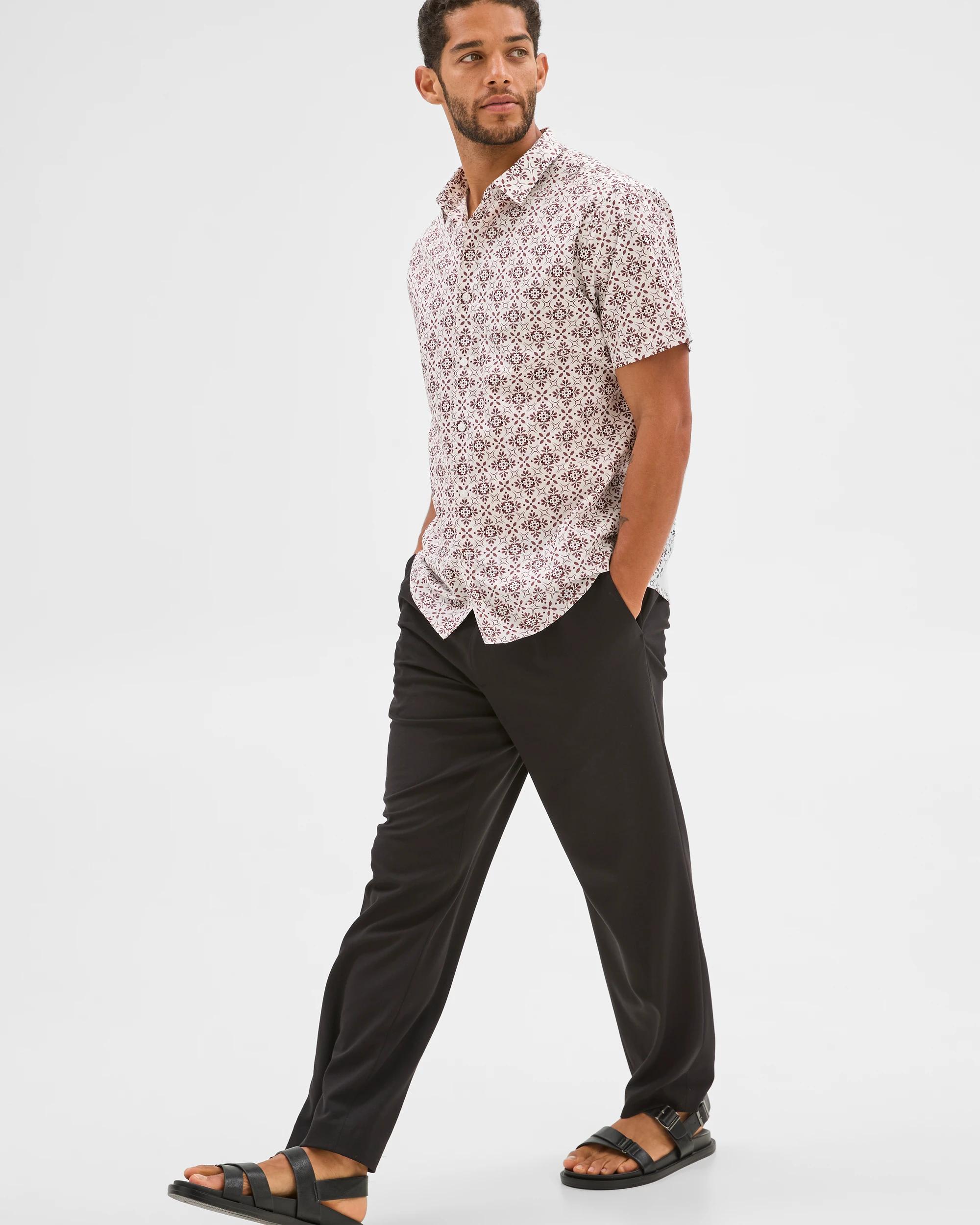 4 Australian Cotton Short Sleeve Shirt - Preview RED TILE, 4 of 6