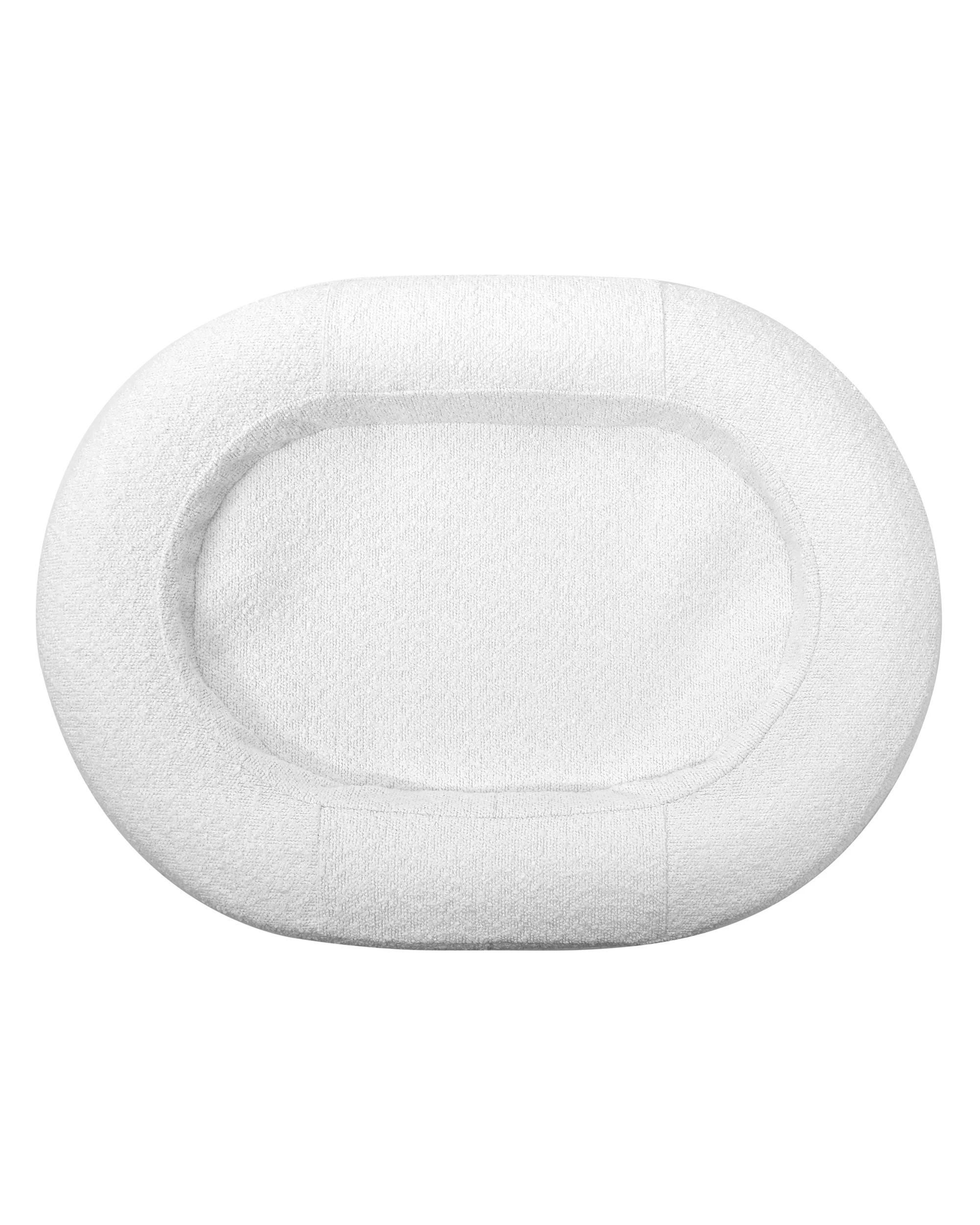 8 Charlie's Marlo Orthopedic Bolster Boucle Dog Bed 70x50cm Small - White, 8 of 10