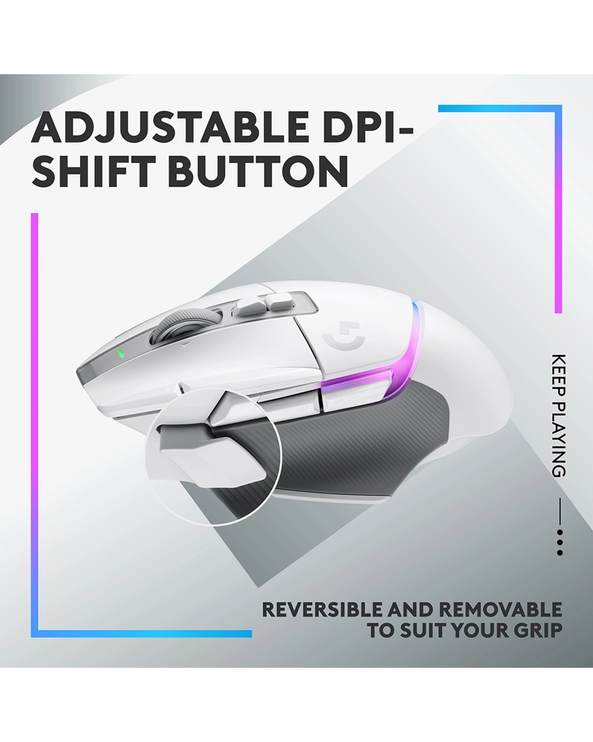 6 Logitech G502 X PLUS LIGHTSPEED Wireless RGB Gaming Mouse - White, 6 of 9