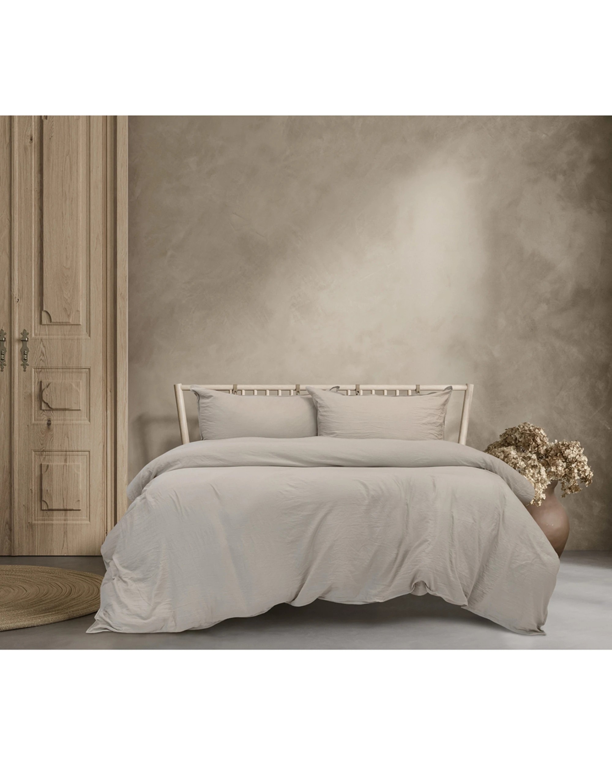 1 Ardor Boudoir Vintage Washed Size King Bed Quilt Cover Set - Grey, 1 of 1