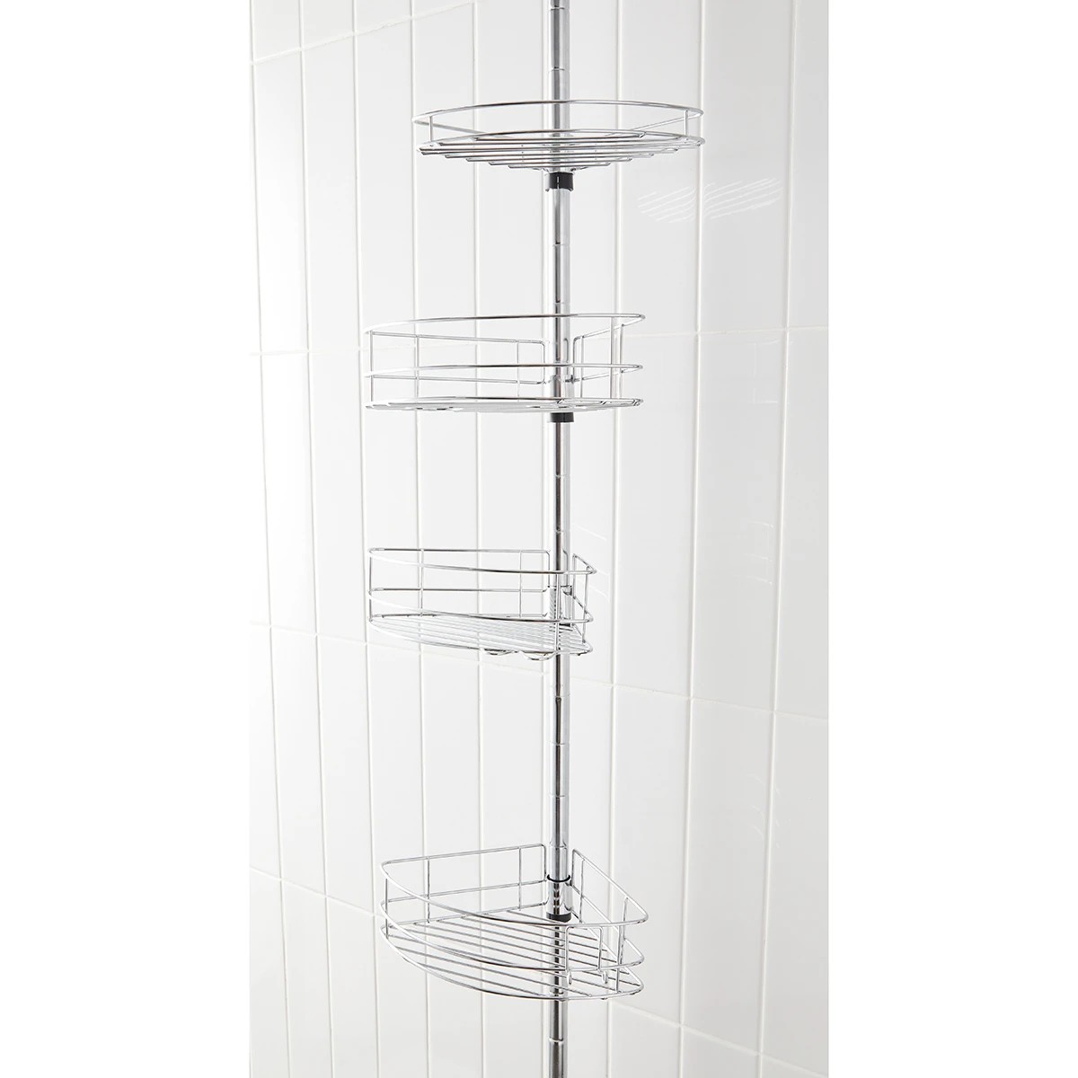 4 Telescopic Shower Caddy - Silver Look, 4 of 8