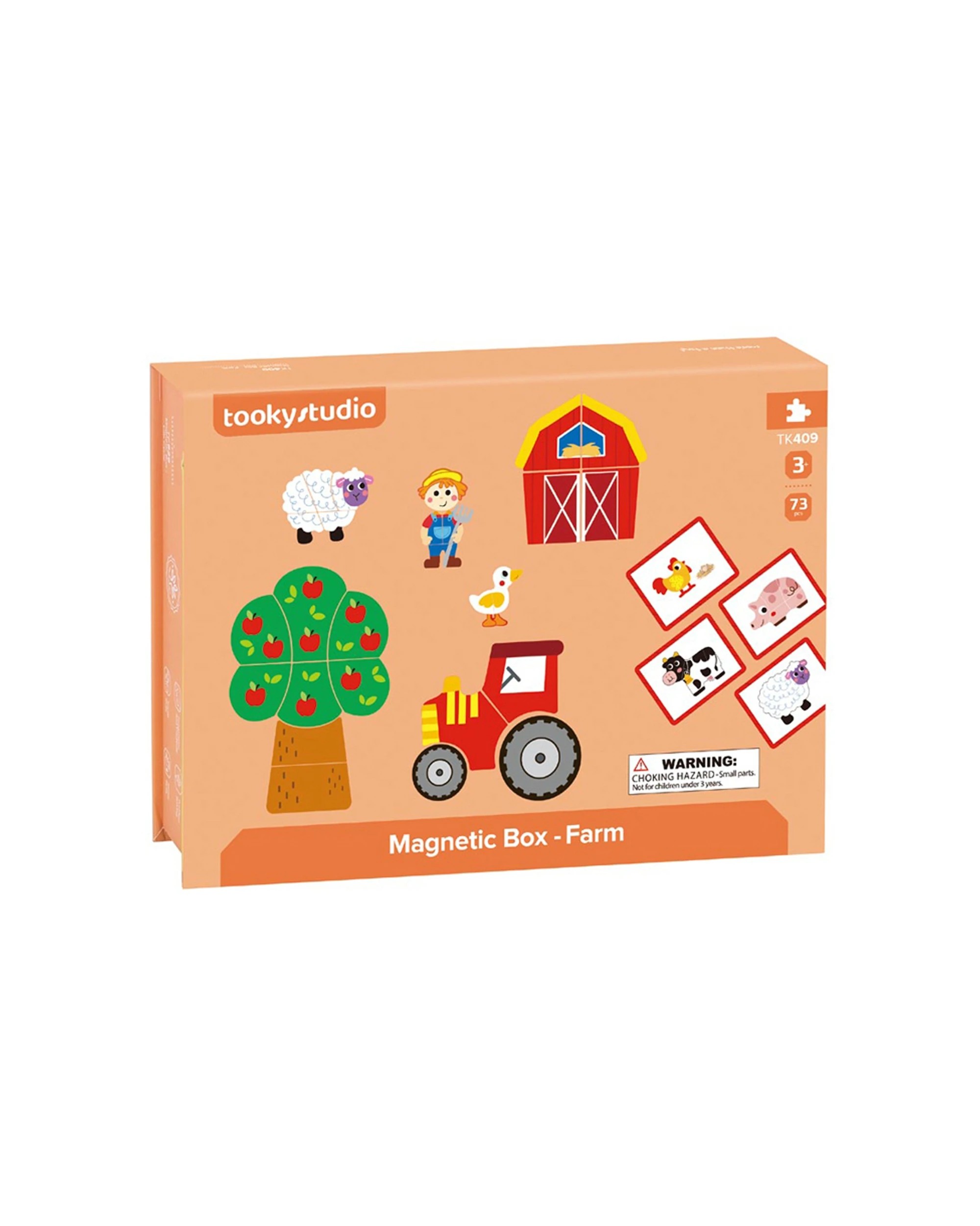 2 Tooky Toy Magnetic Puzzle Pieces Kids Children Toy Travel Playset Box Farm - Multi, 2 of 3