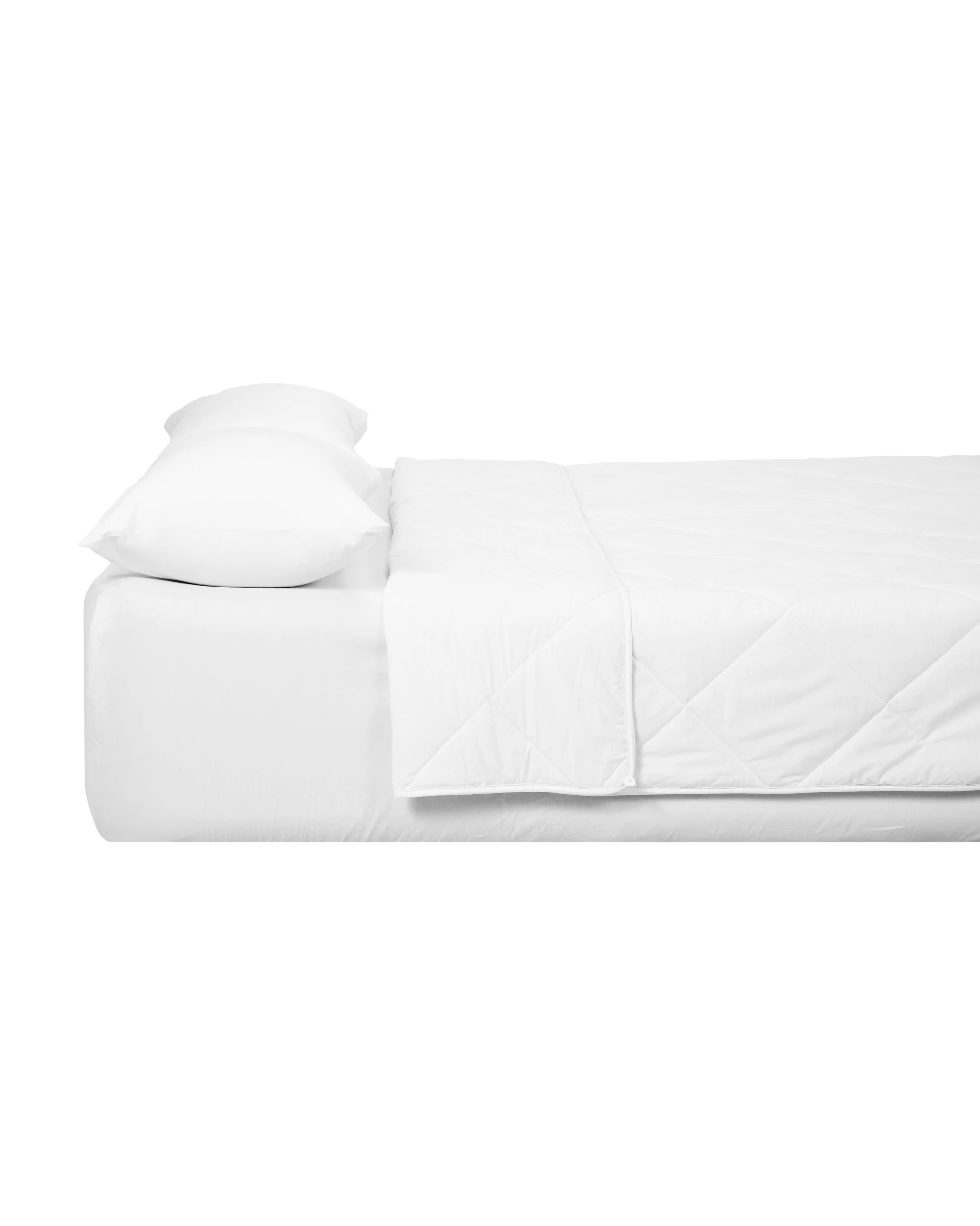 4 Low Warmth Summer Cotton Wool Quilt - Queen Bed, White, 4 of 4