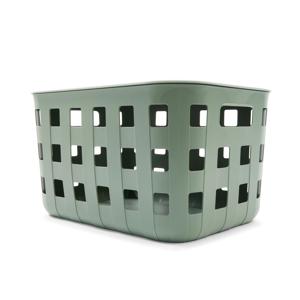 18L Rectangle Trellis Basket with Lid - Green