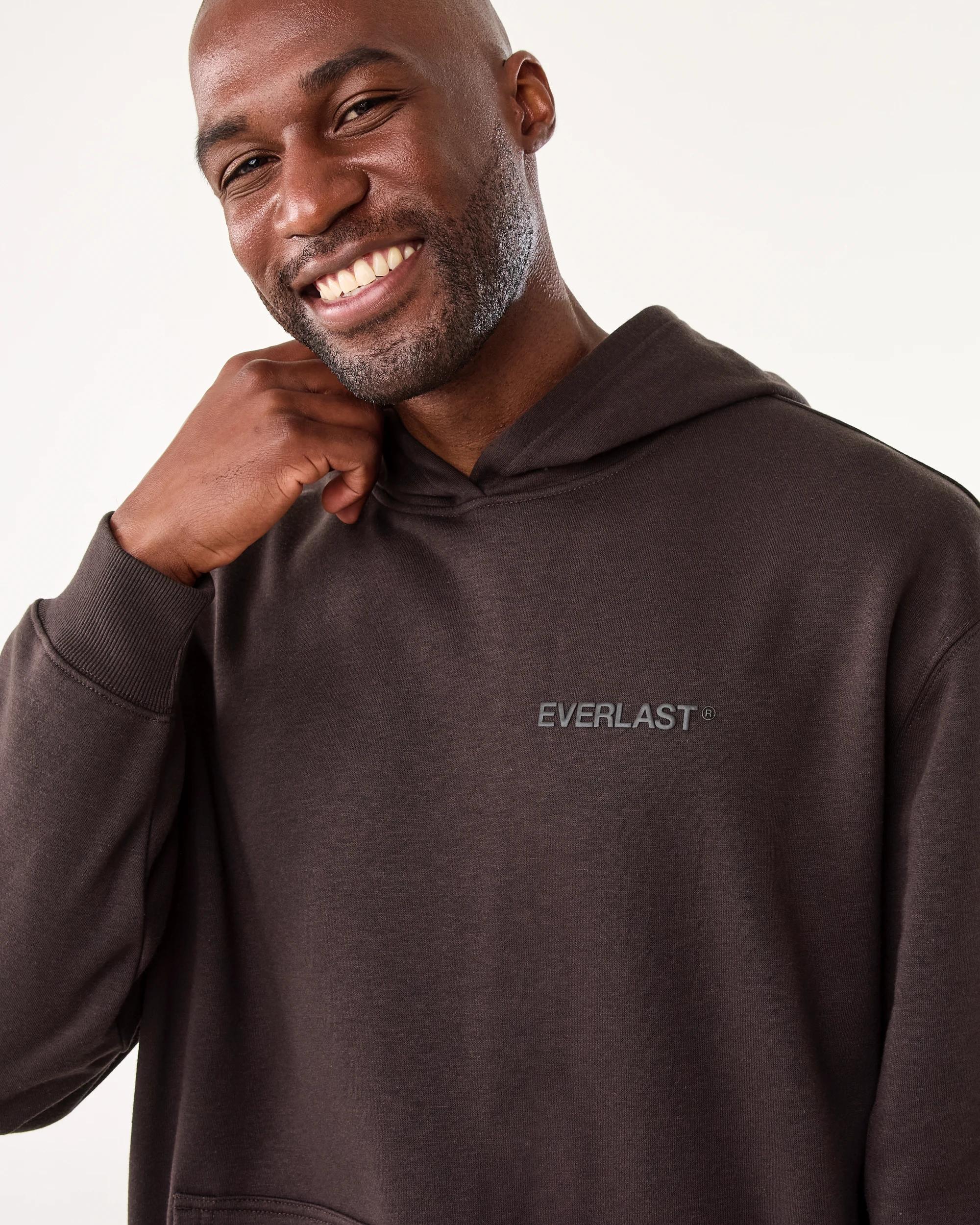 4 Everlast Mens Oversized Hoodie Choc Brown, 4 of 9