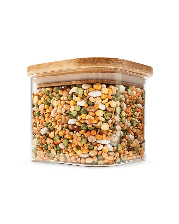 500ml Glass Container with Bamboo Lid