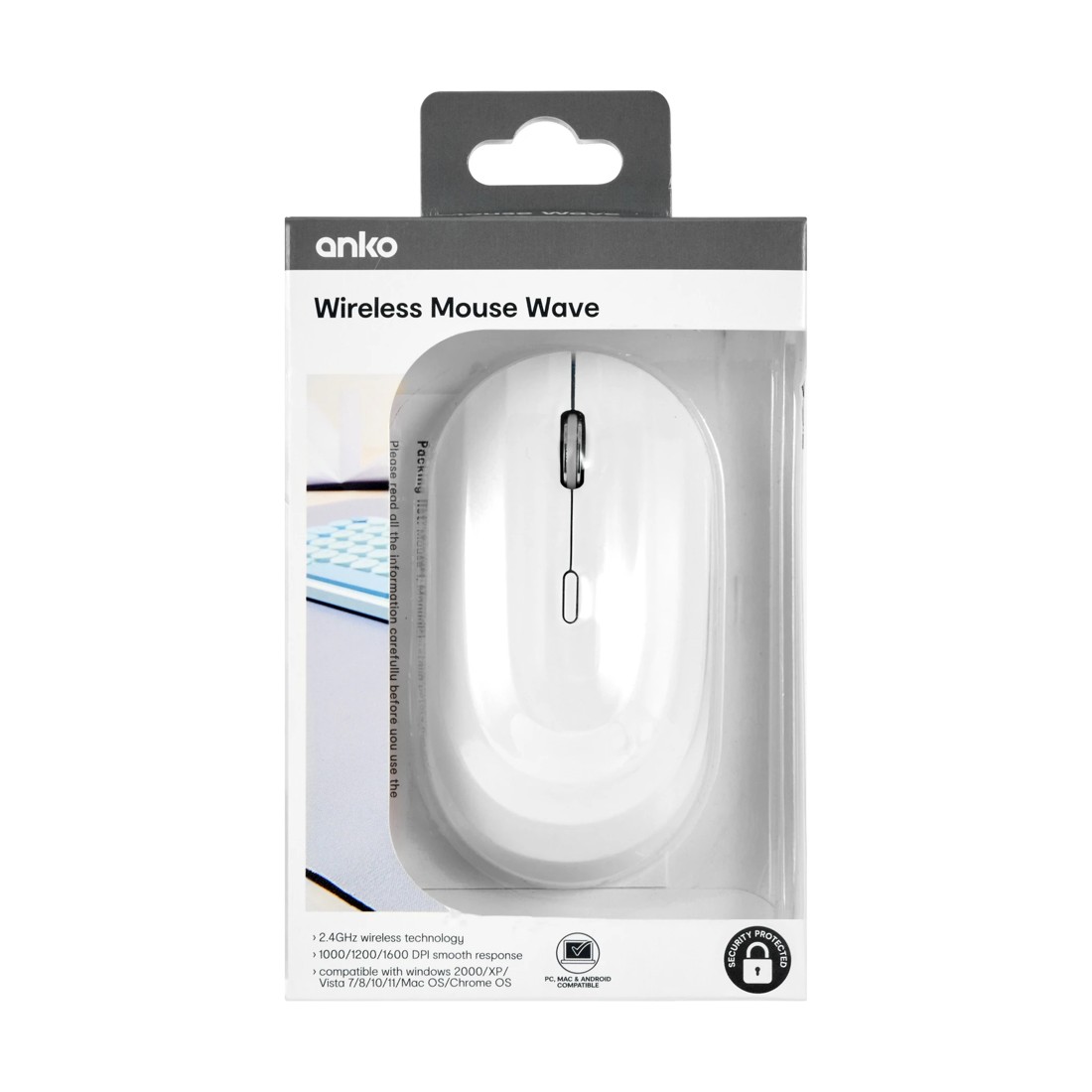 8 2.4GHz Wireless Mouse Wave - White, 8 of 8