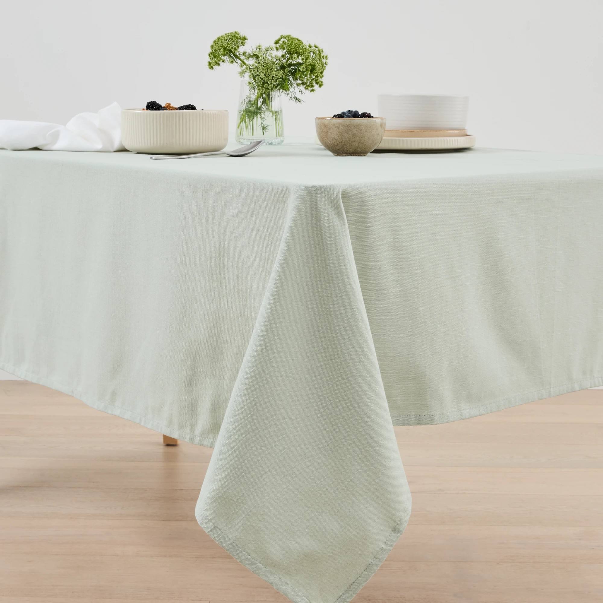 1 Sage Extra Large Linen Look Table Cloth, 1 of 5