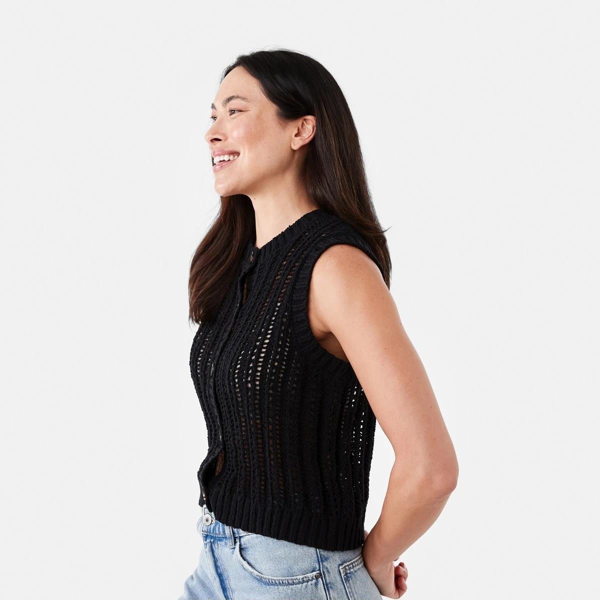 2 Knit Vest Black, 2 of 6