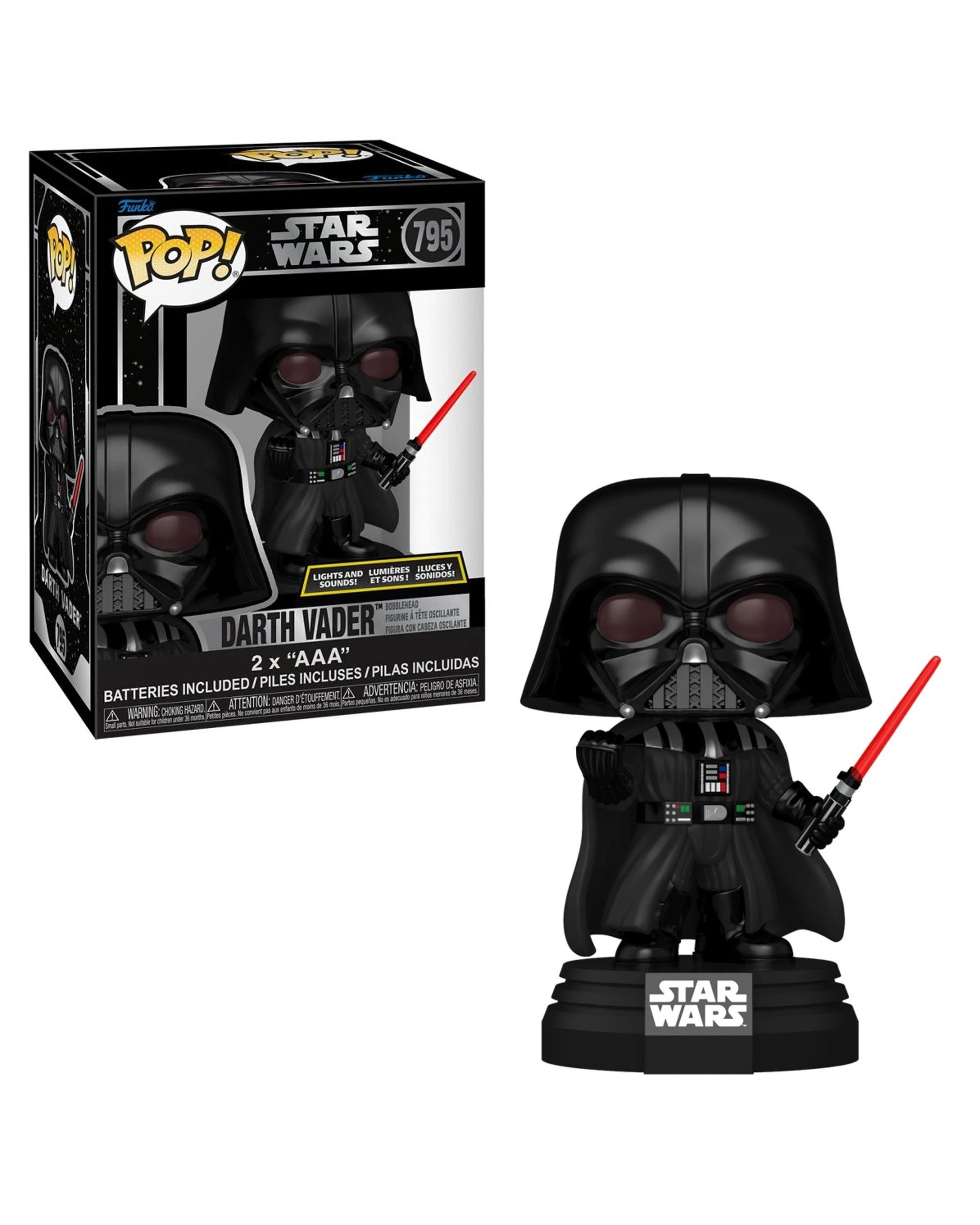 1 Funko Star Wars Darth Vader Lights and Sounds 6 inch Funko POP! Vinyl, 1 of 4