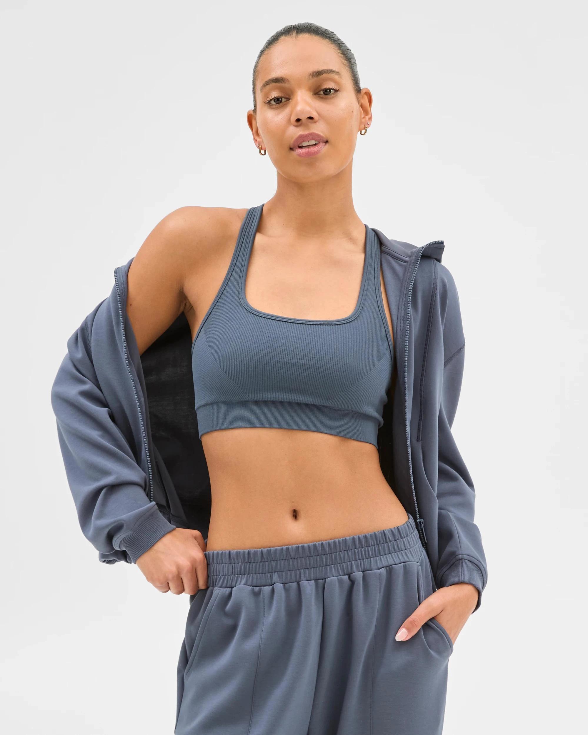 1 Target Active Harmony Strappy Seamfree Crop Top SMOKE, 1 of 5