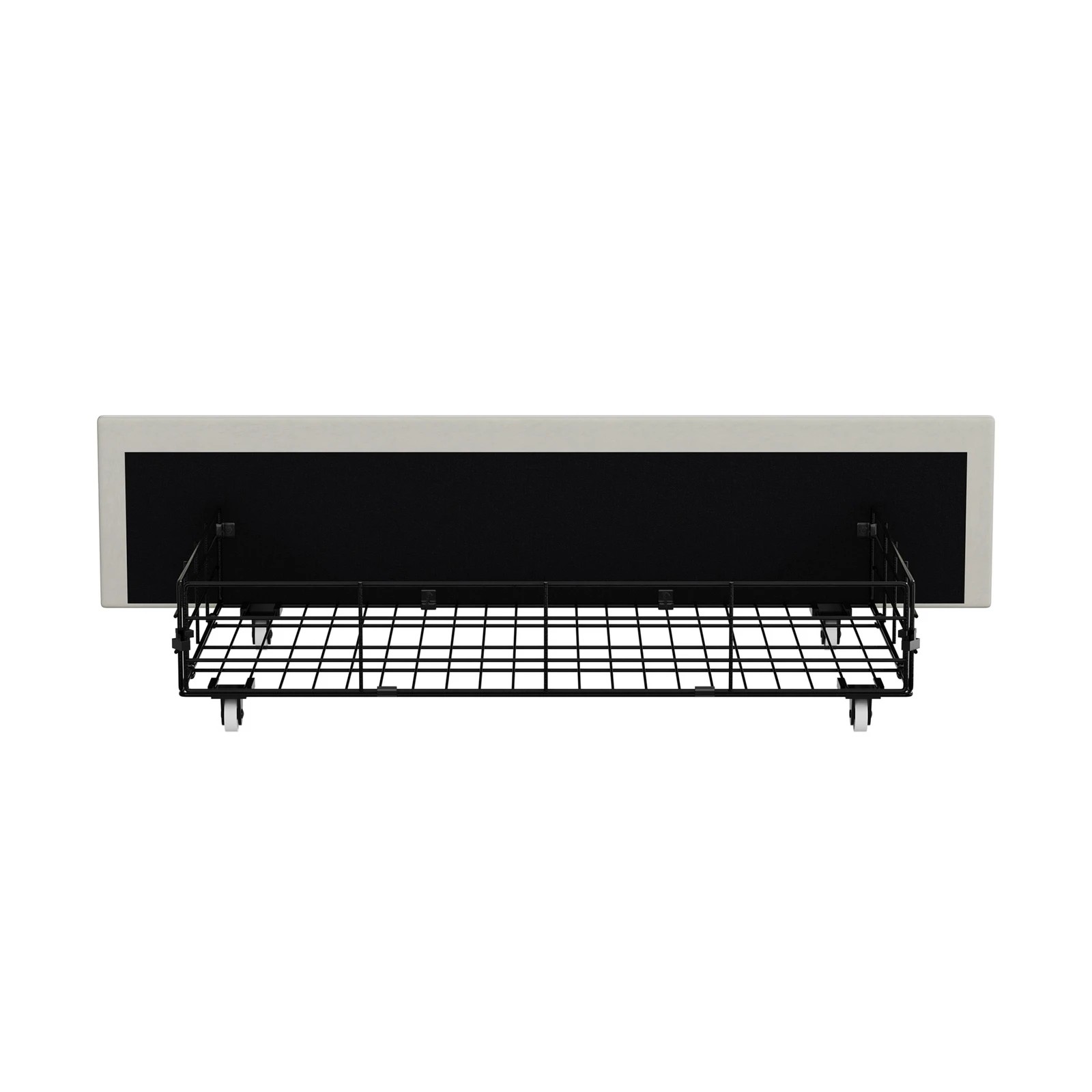 7 Oikiture Bed Frame Trundle Storage Metal Drawers Set of 2 - White, 7 of 9