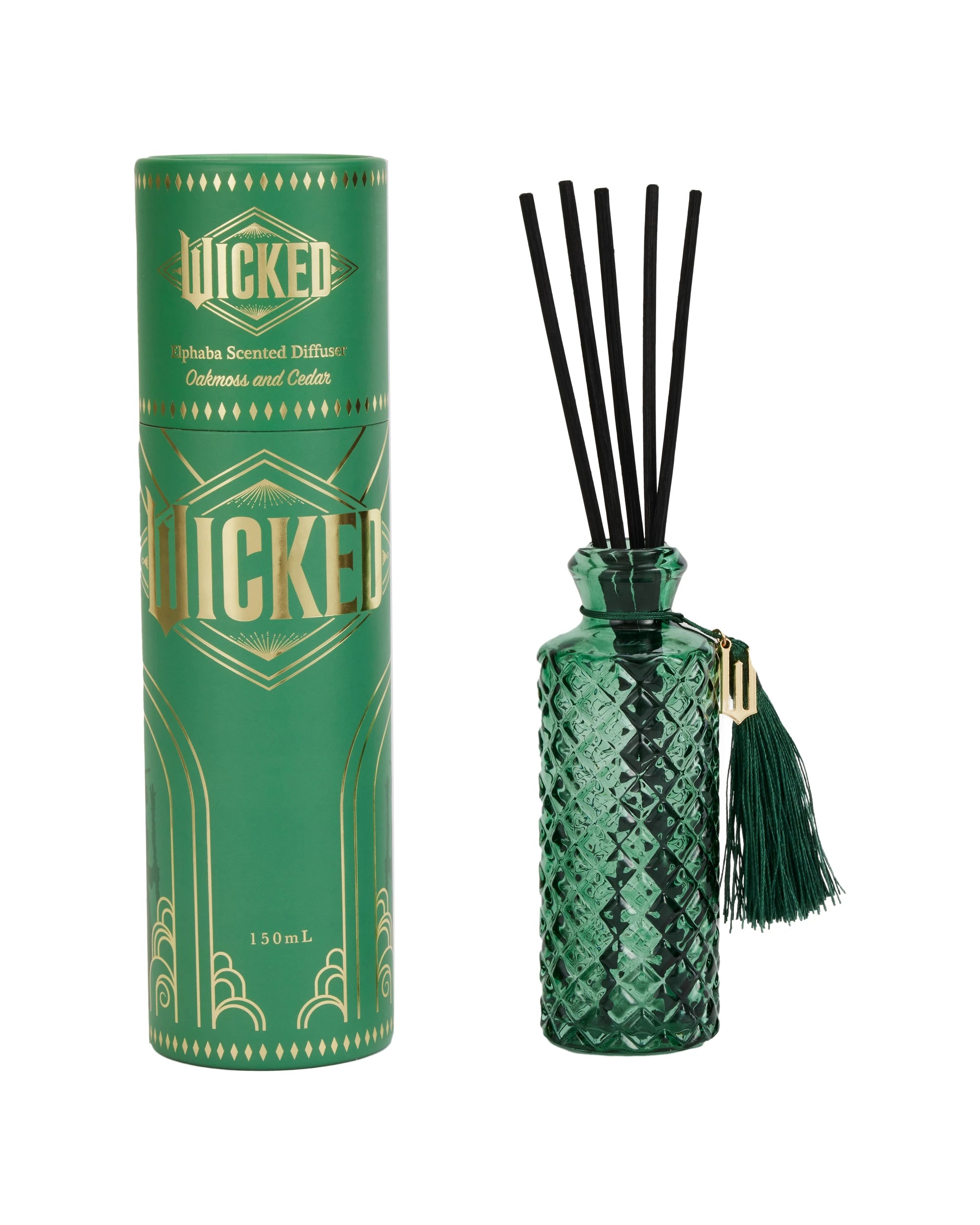 1 Wicked Elphaba Scented Diffuser - Oakmoss & Cedar Fragrance 150ml, 1 of 6
