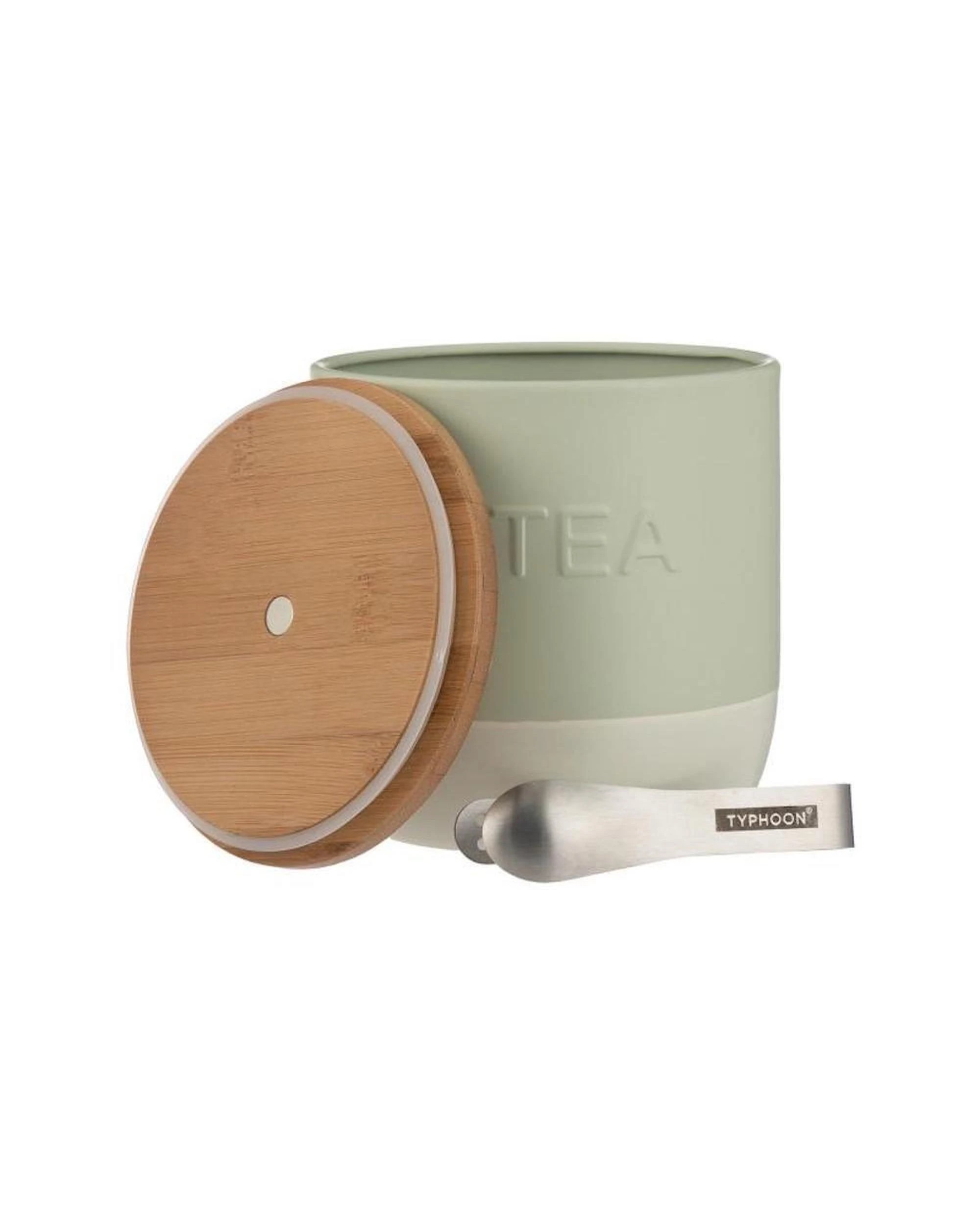 4 Typhoon Oben Tea Canister 1.25L With Mini Spoon  Green, 4 of 7