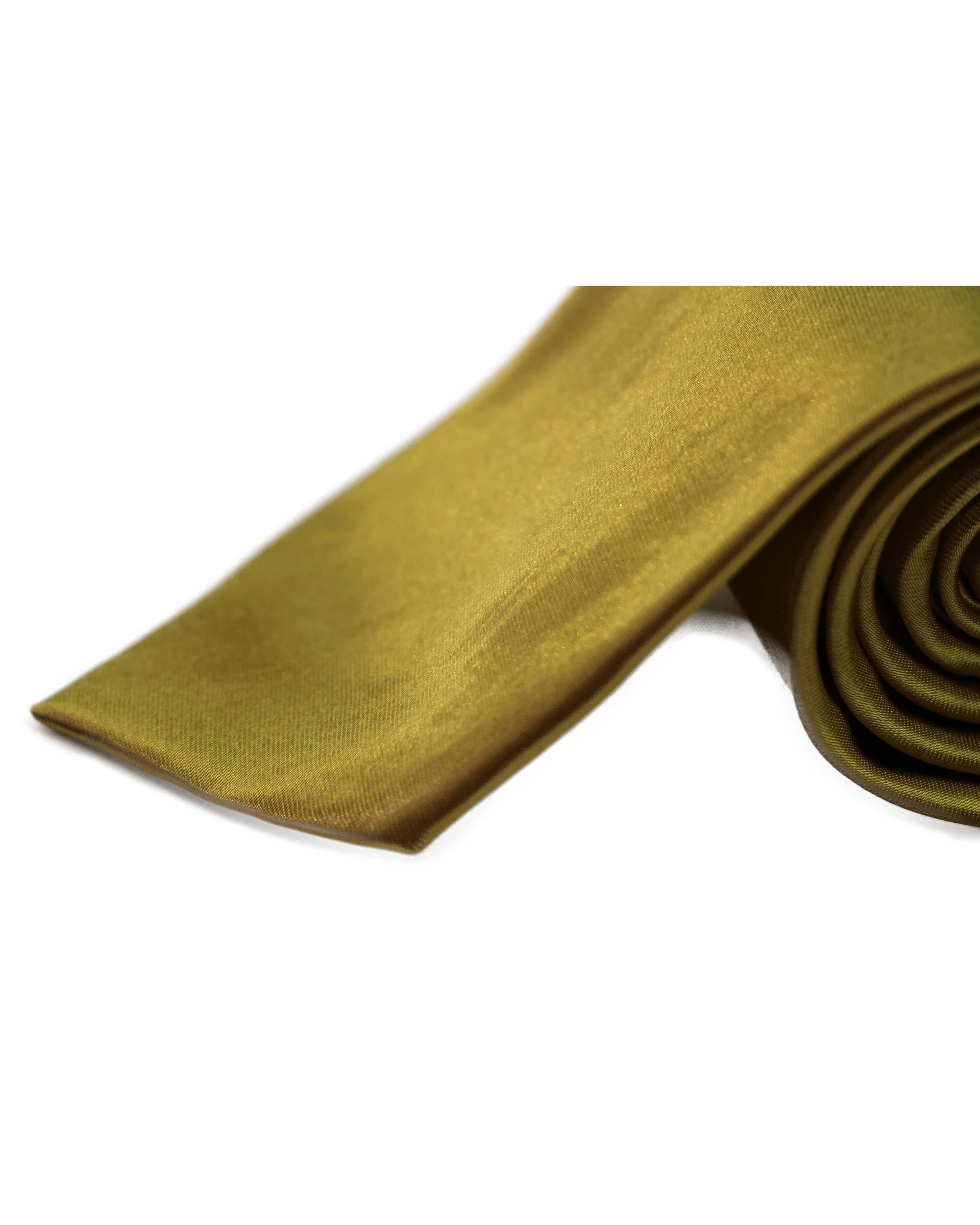 1 Zasel Mens Mustard Yellow 8cm Plain Neck Tie, 1 of 2