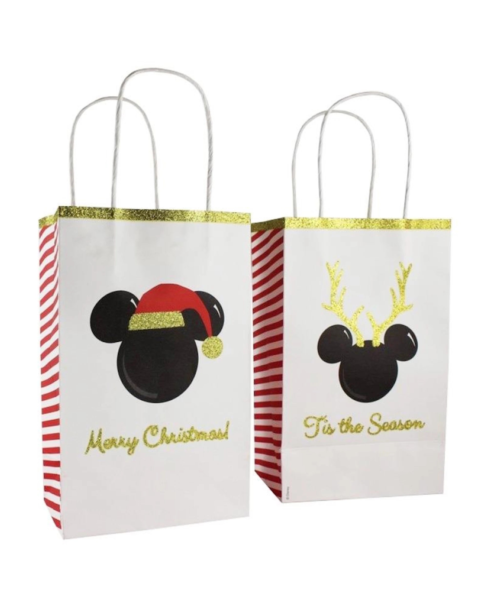 1 Amscan Inc. Mickey Mouse Merry Christmas Paper Gift Bags 21cm Pack of 6 - Multi, 1 of 2
