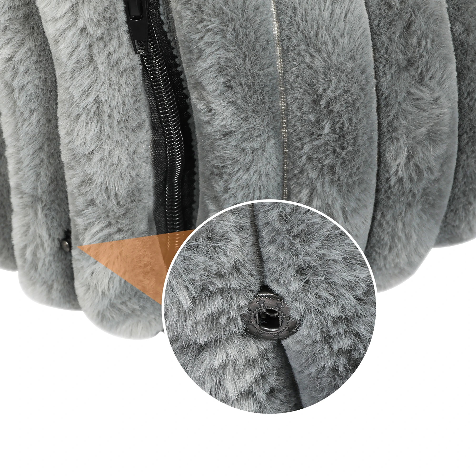 5 Pawz Dog Car Seat Cover,Rabbit Fur, - Grey, 5 of 9