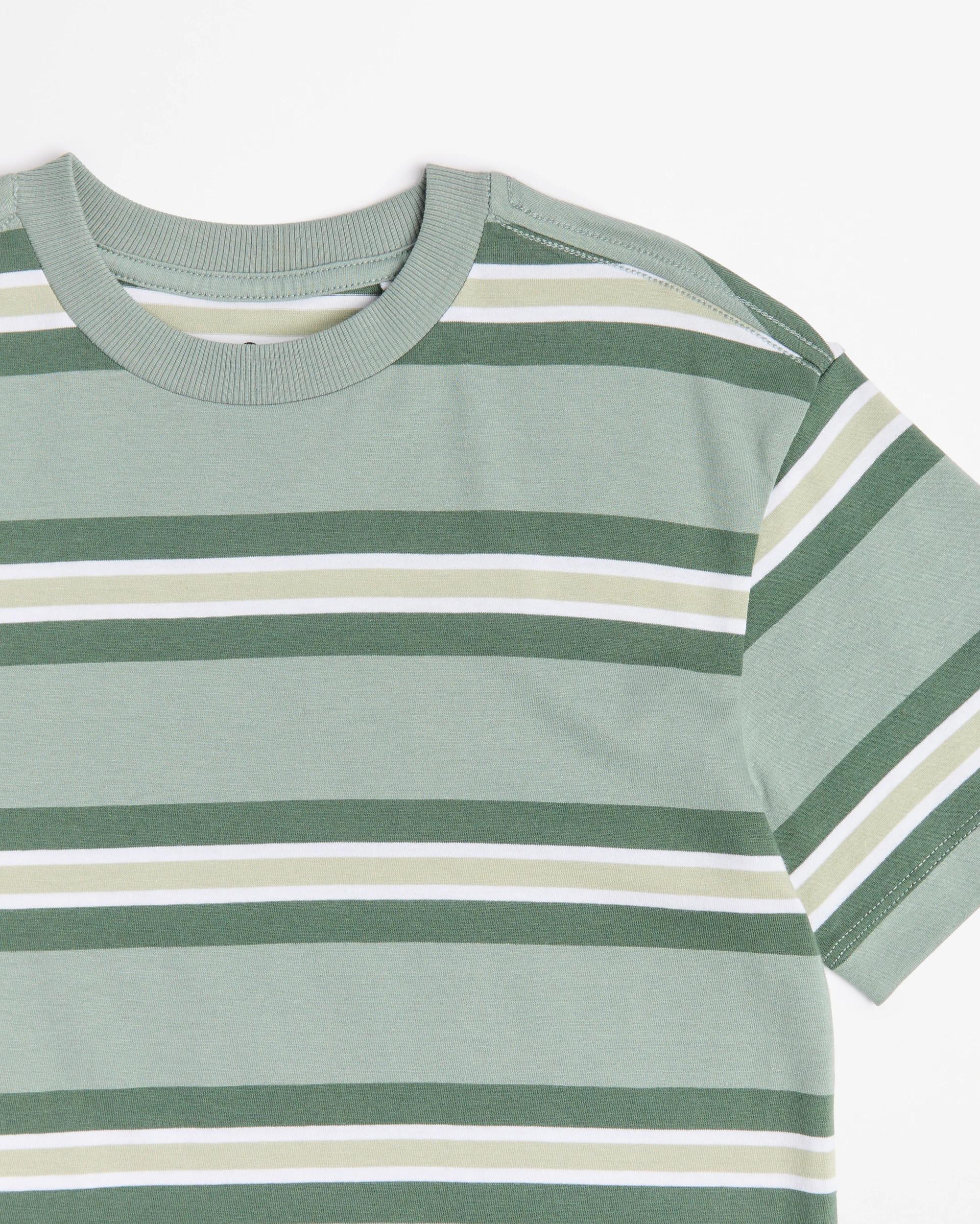 5 Target Australian Cotton Print T-shirt GREEN STRIPE, 5 of 5