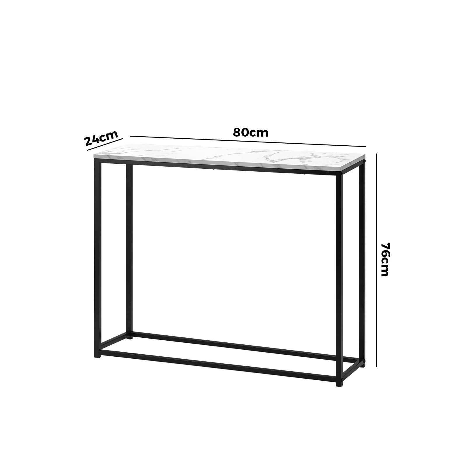 10 Oikiture Console Table Marble-look Iron Hallway Desk Entry Display
 - Multi, 10 of 10