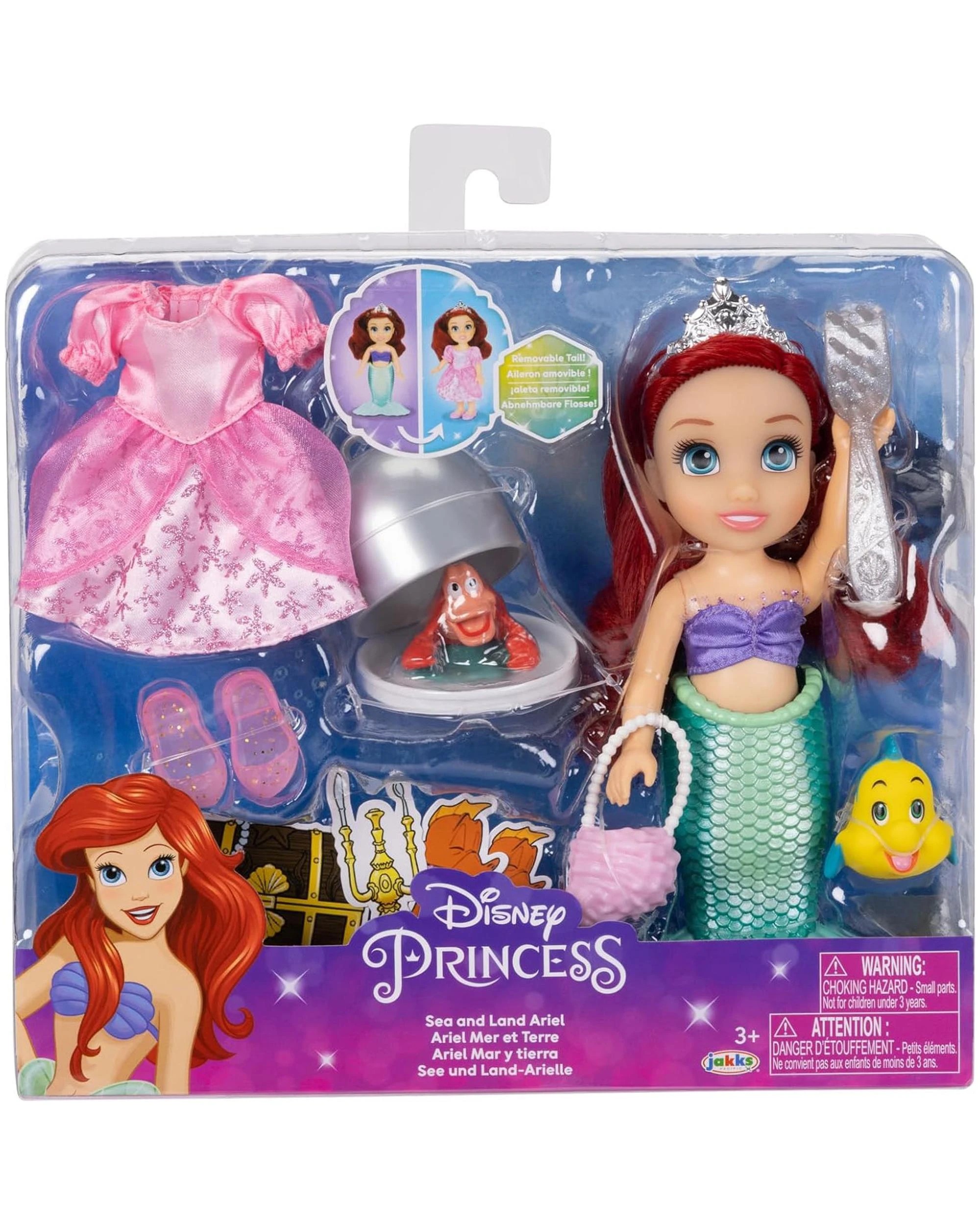 1 Disney Princess Sea and Land Ariel Doll Playset, 1 of 9